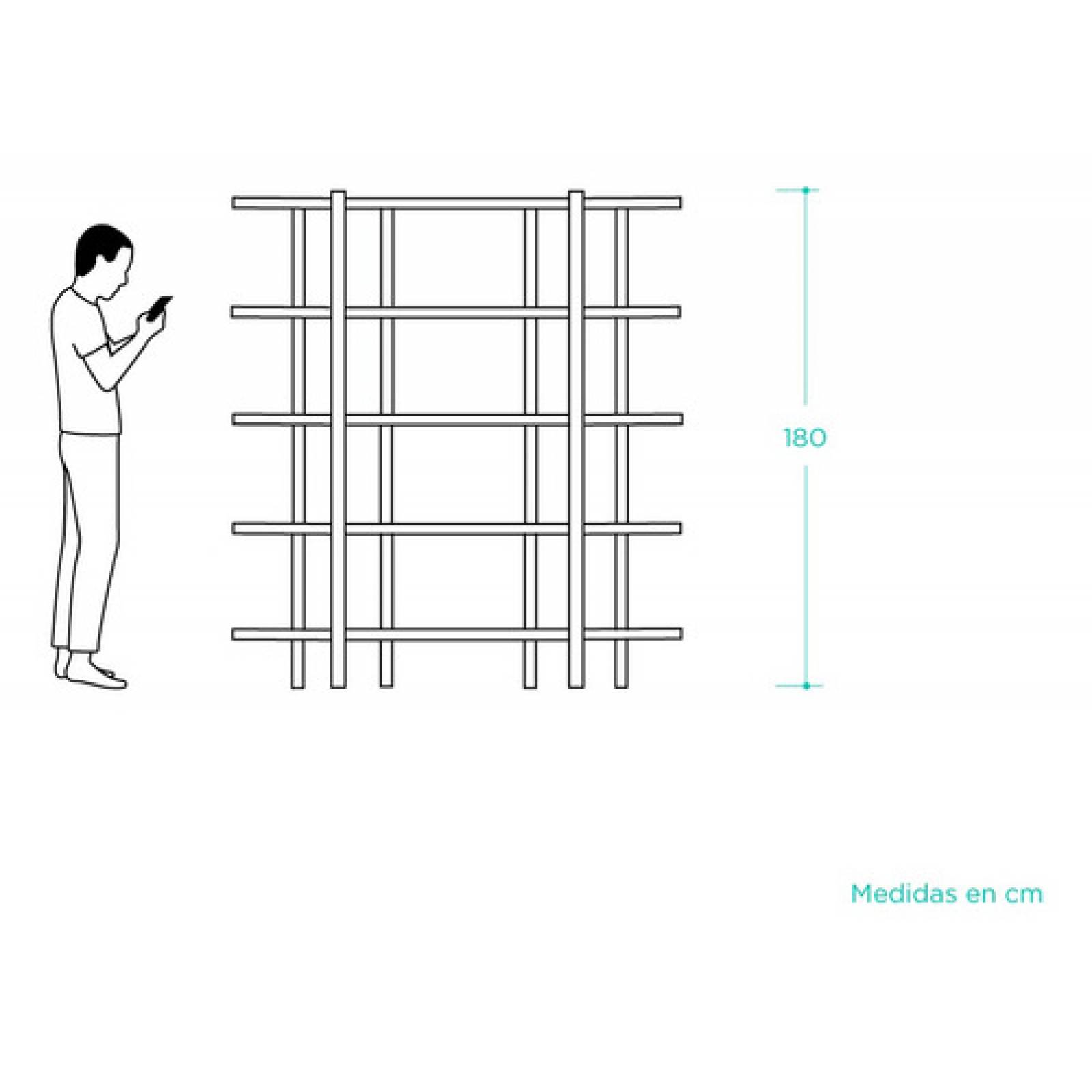 Librero Gaia Taxco Madera Nogal Clasico Vintage Organizador