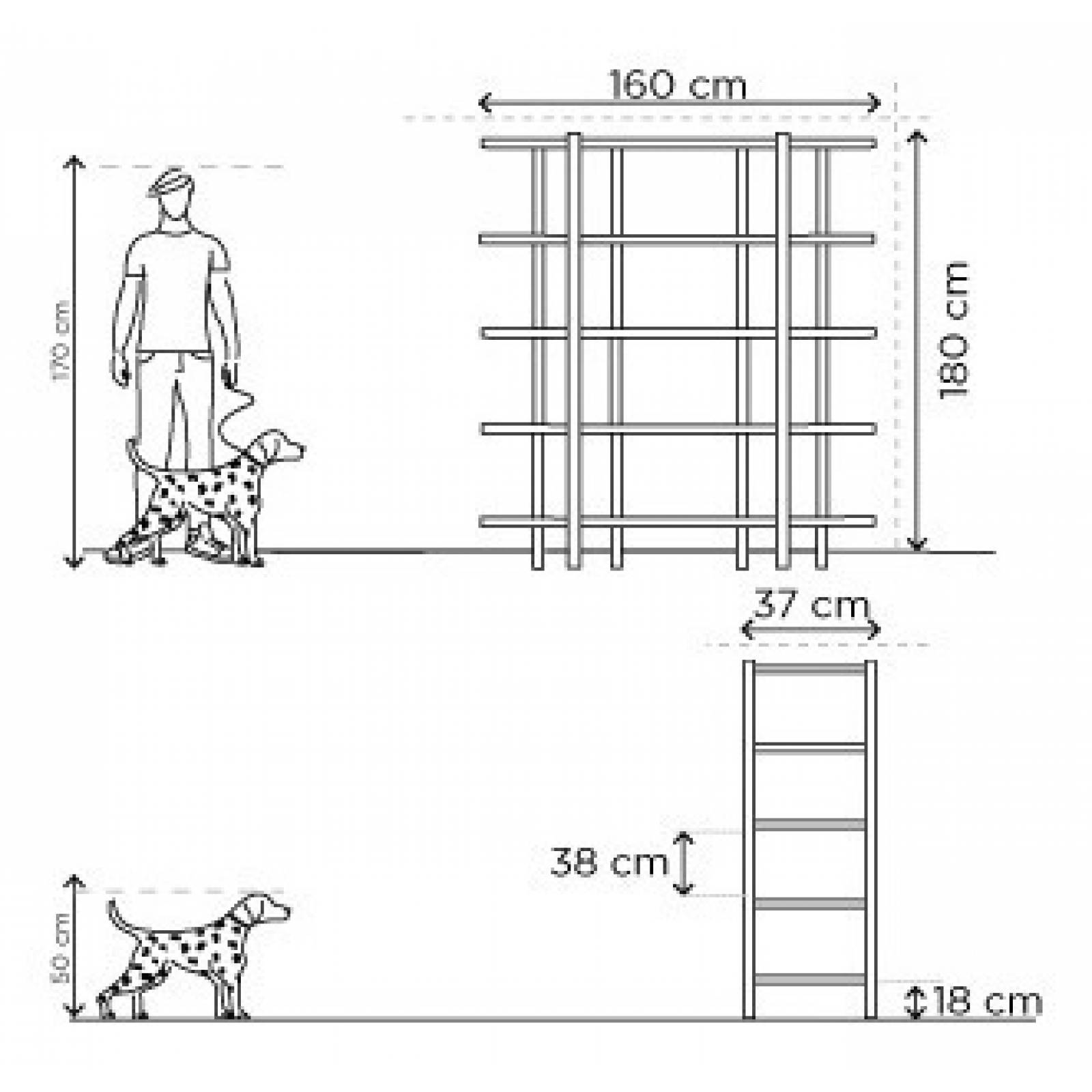 Librero Gaia Taxco Madera Nogal Clasico Vintage Organizador