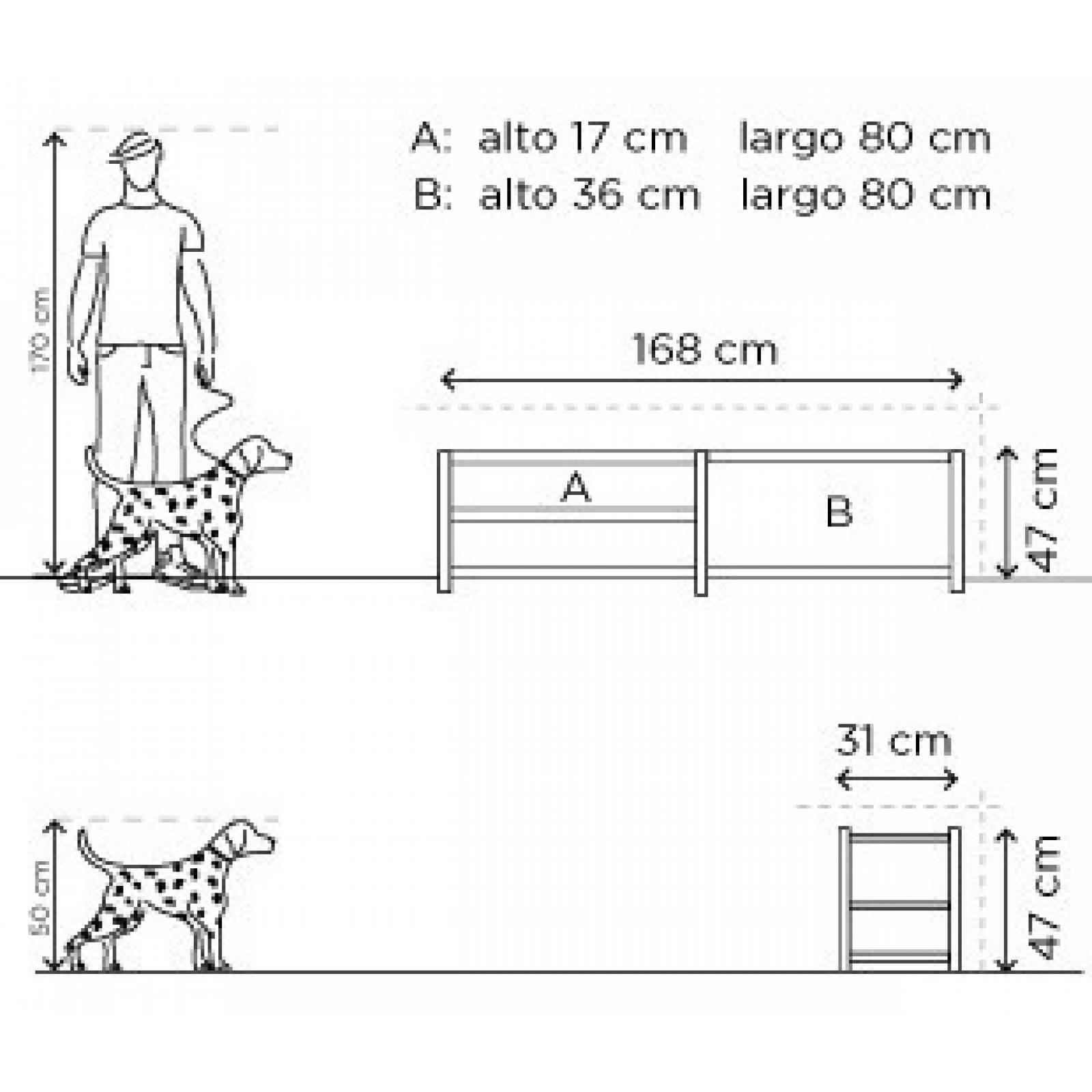 Mueble Para Tv Sendero Negro