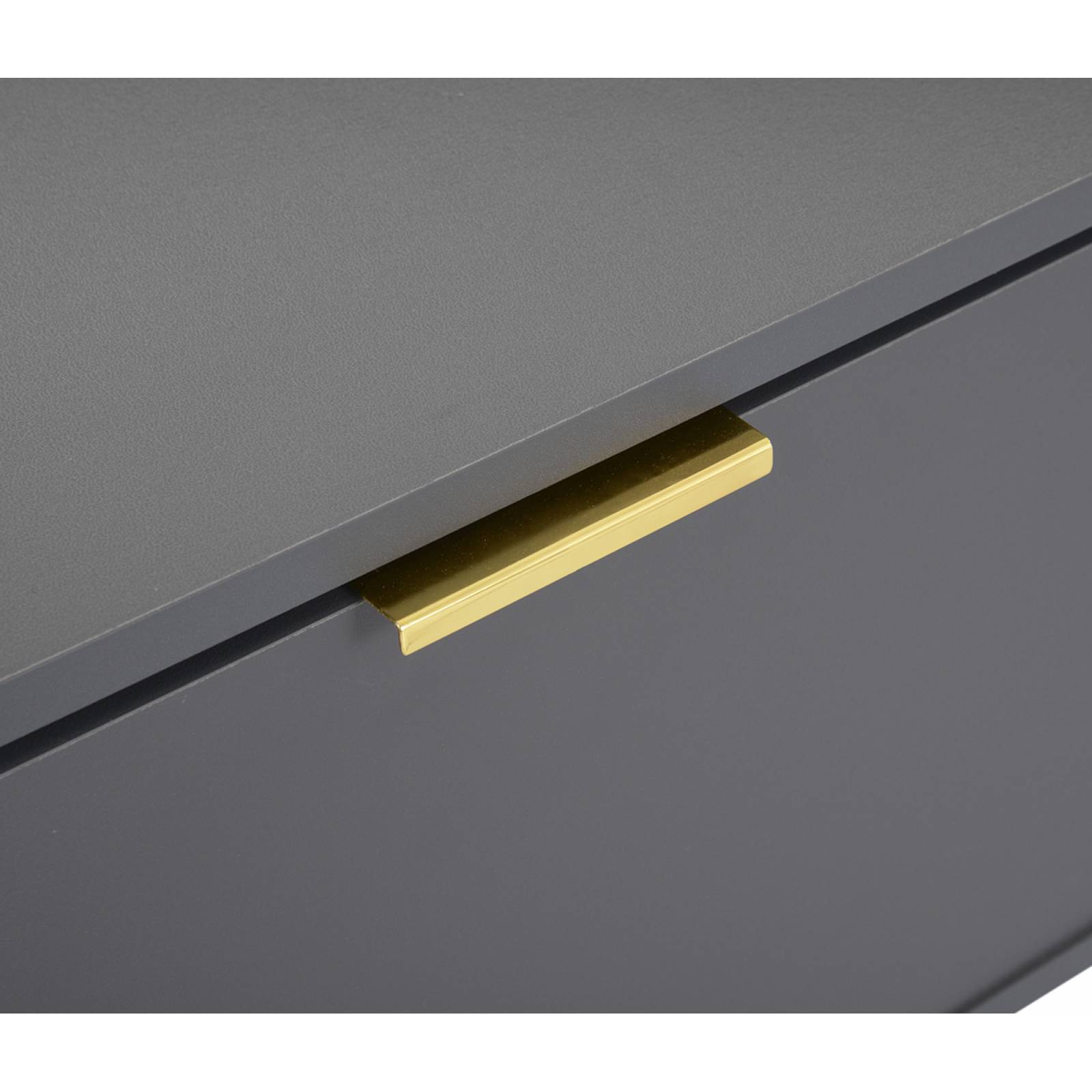 Mueble de tv Ebano   Gris oscuro