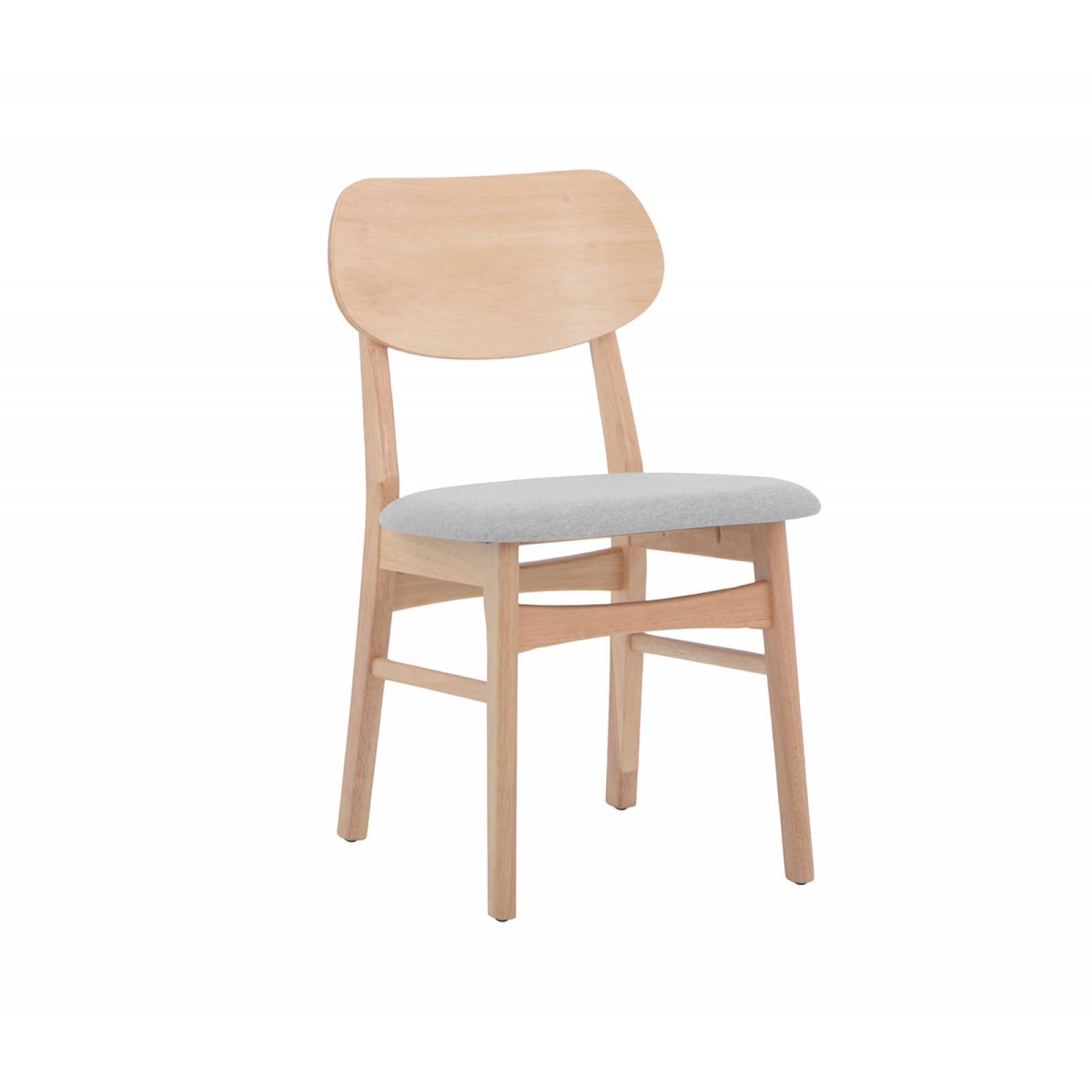 Silla Boris natural   Gris claro