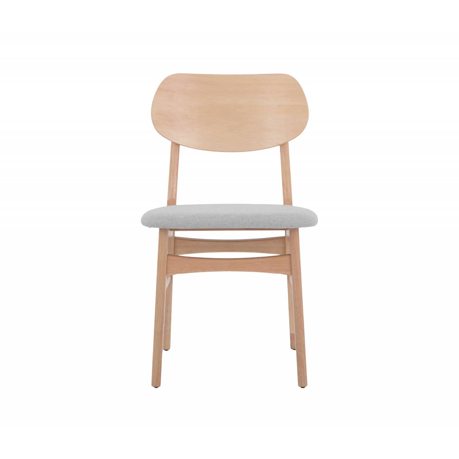 Silla Boris natural   Gris claro