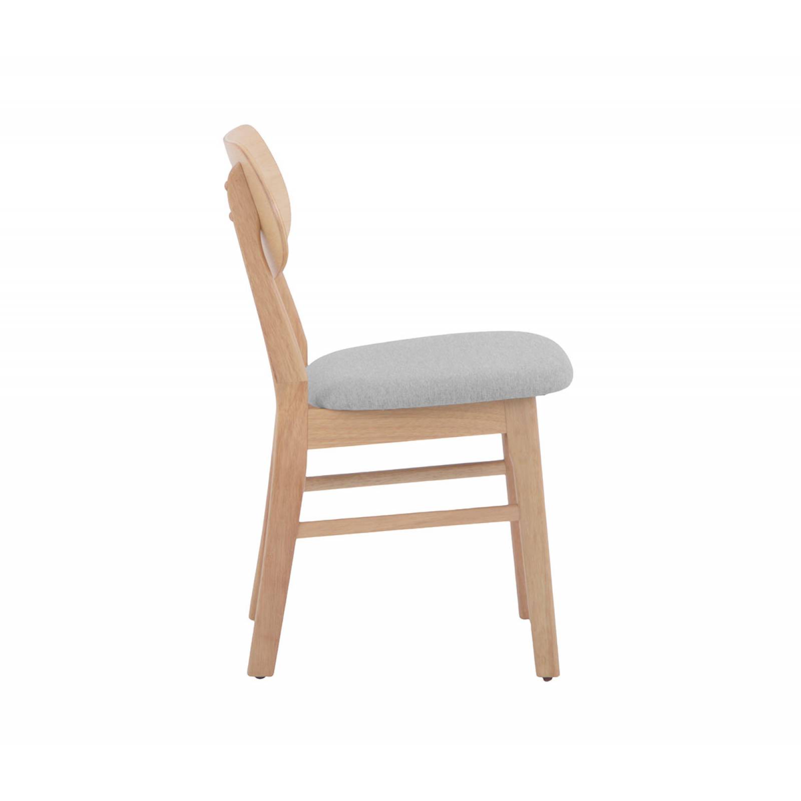 Silla Boris natural   Gris claro