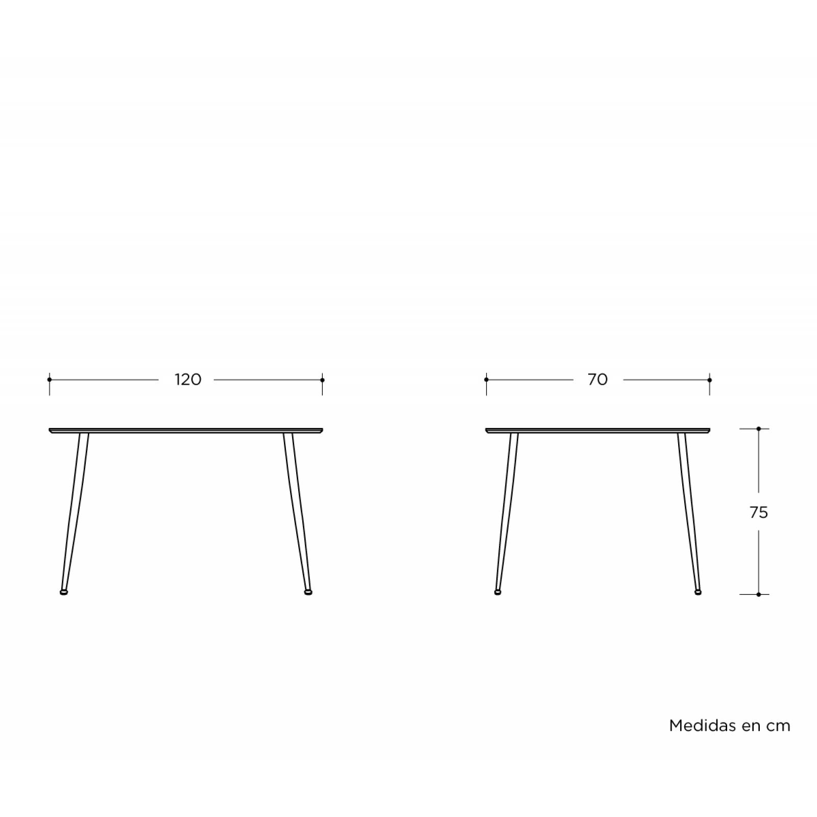 Mesa de comedor Parquis 120cm   Nogal