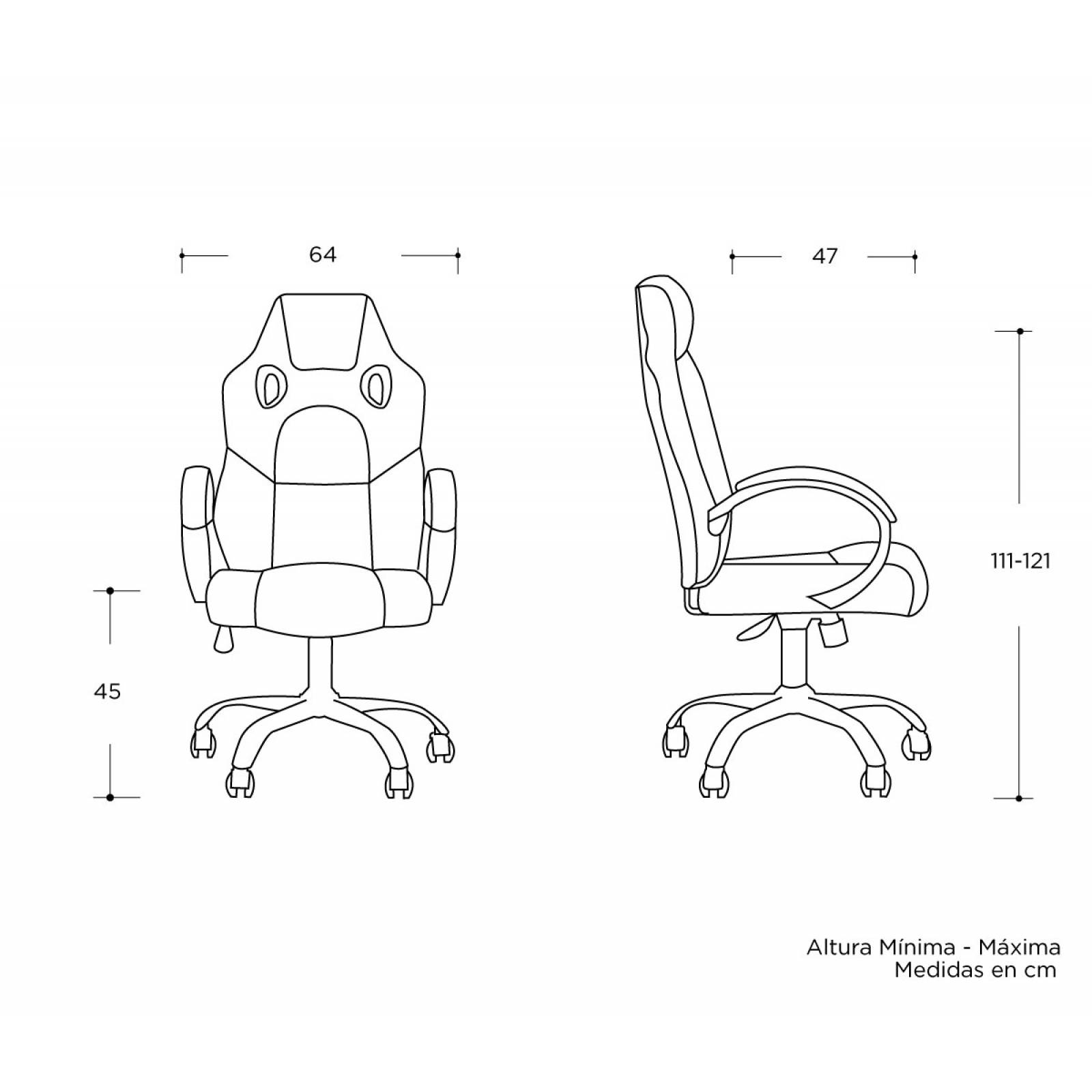 Silla gamer Contra   Negro