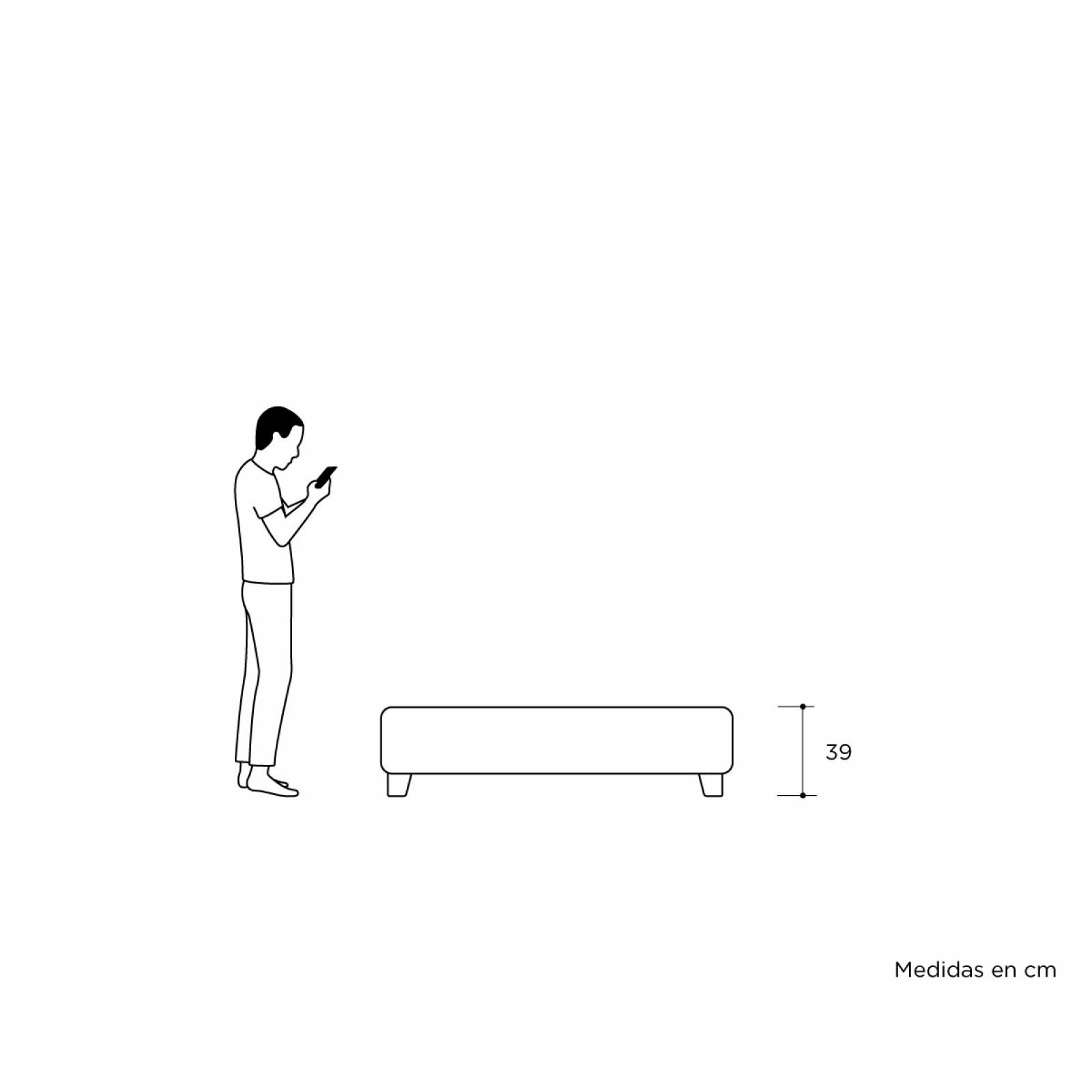 Base de cama matrimonial Alva   Gris claro