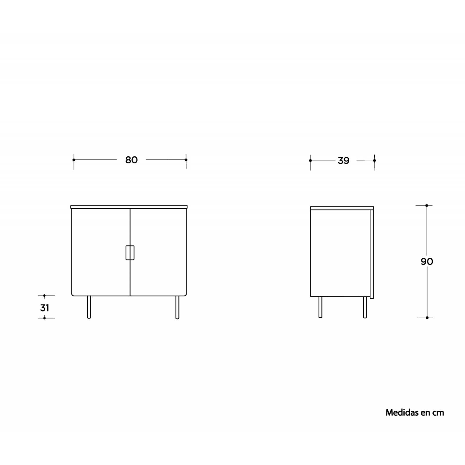 Mueble de bar Romi   Negro