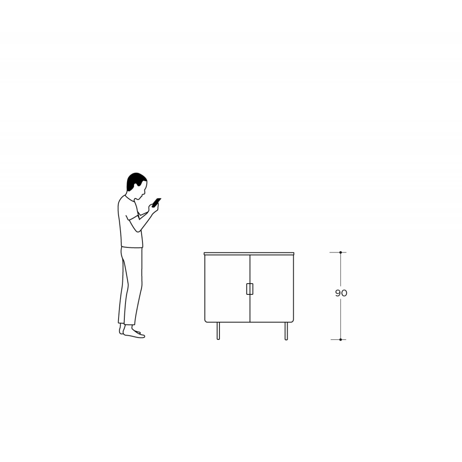 Mueble de bar Romi   Negro