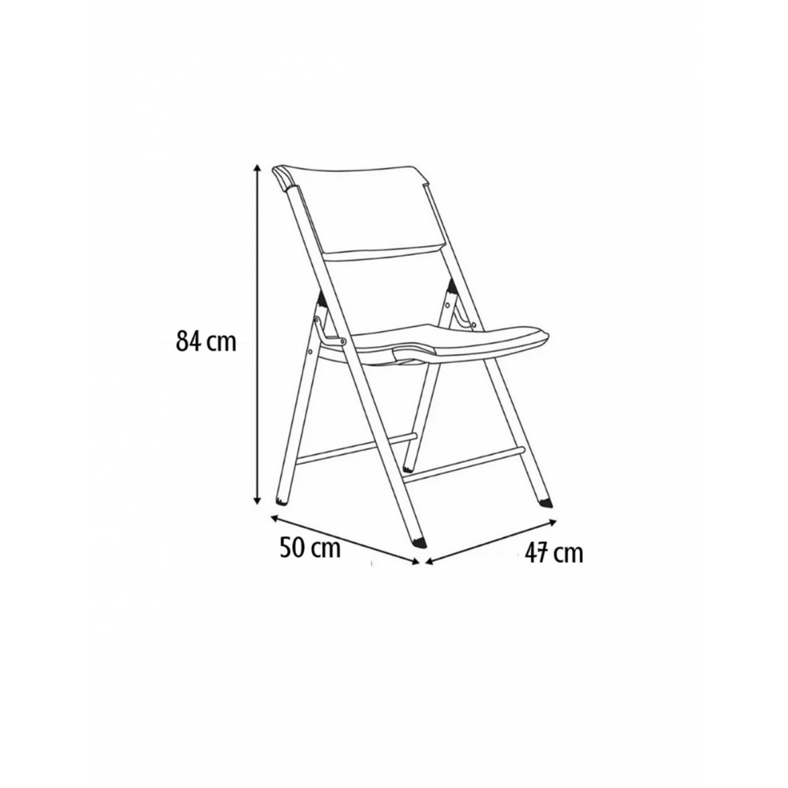 Silla Plegable Uso Rudo 150kg Max Fiesta Weik Tornit Blanco