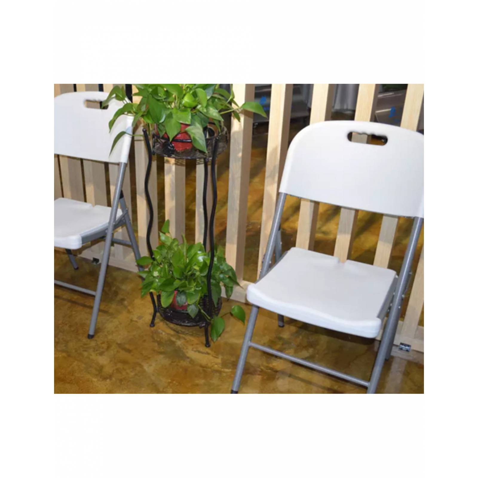 Silla Plegable Uso Rudo 150kg Max Fiesta Weik Tornit Blanco