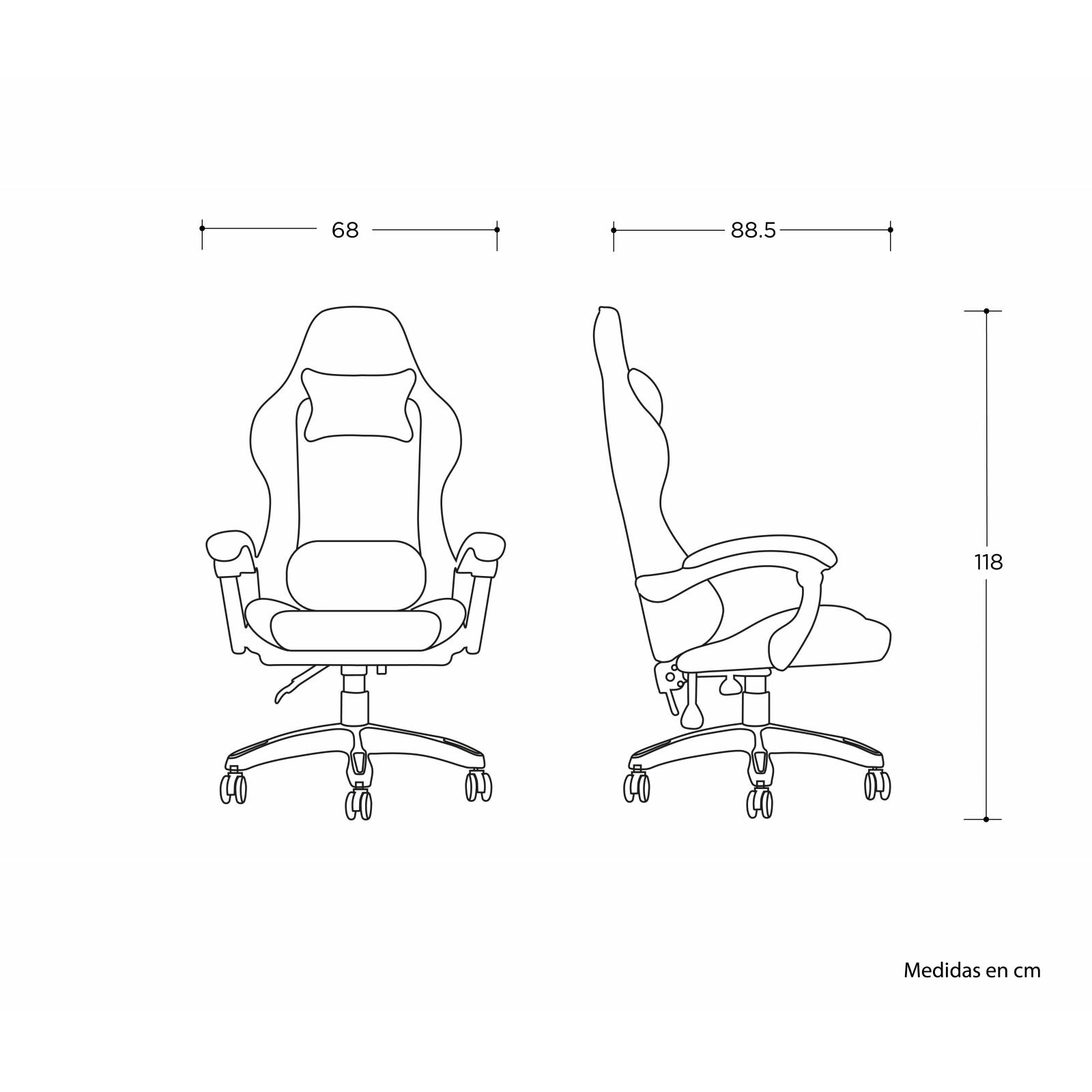 Silla gamer Figther Rojo