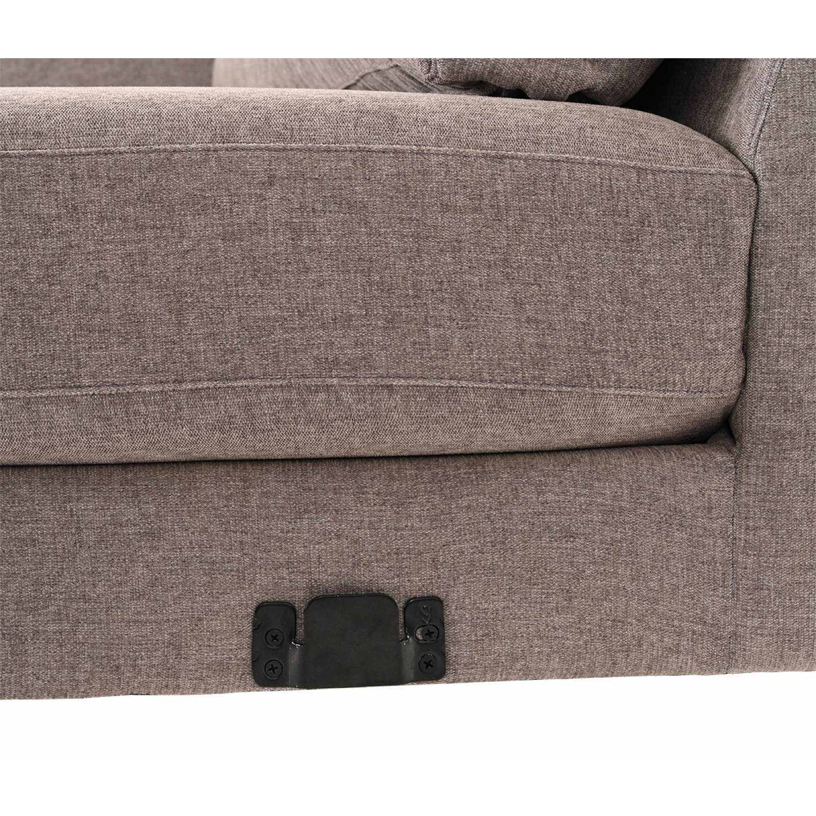 Sala esquinera derecha Yoco pata negra   Taupe