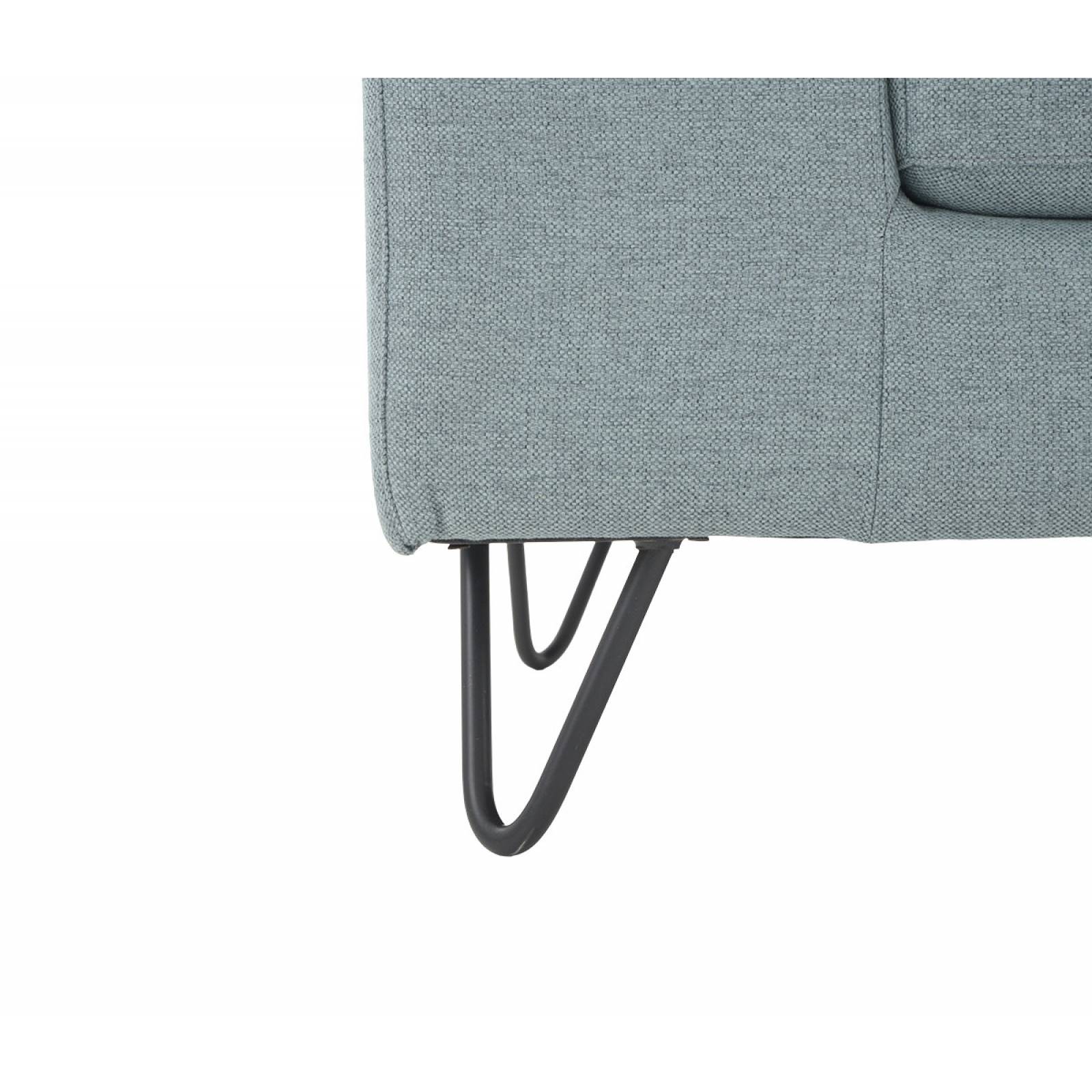 Sofá 3 cuerpos Yoco pata negra   Verde claro