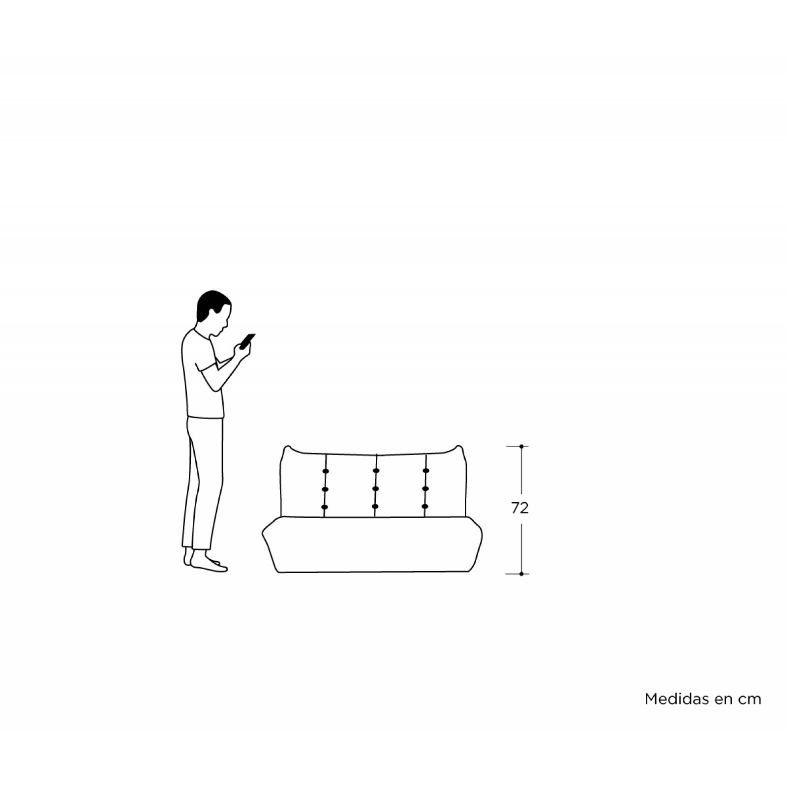 Sofá 3 cuerpos réplica Togo   Gris oscuro