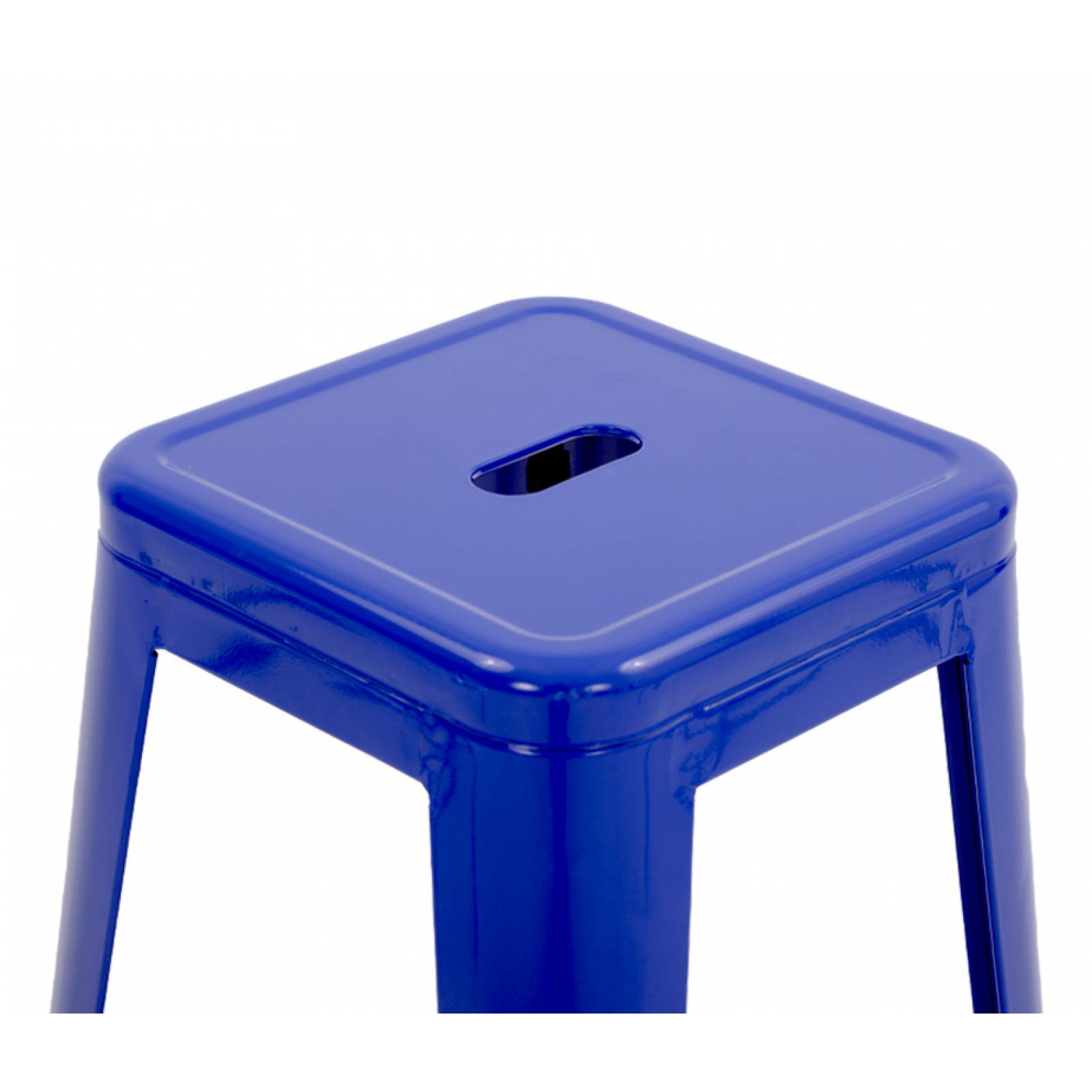 Banco alto réplica Tolix 77 cm   Azul marino