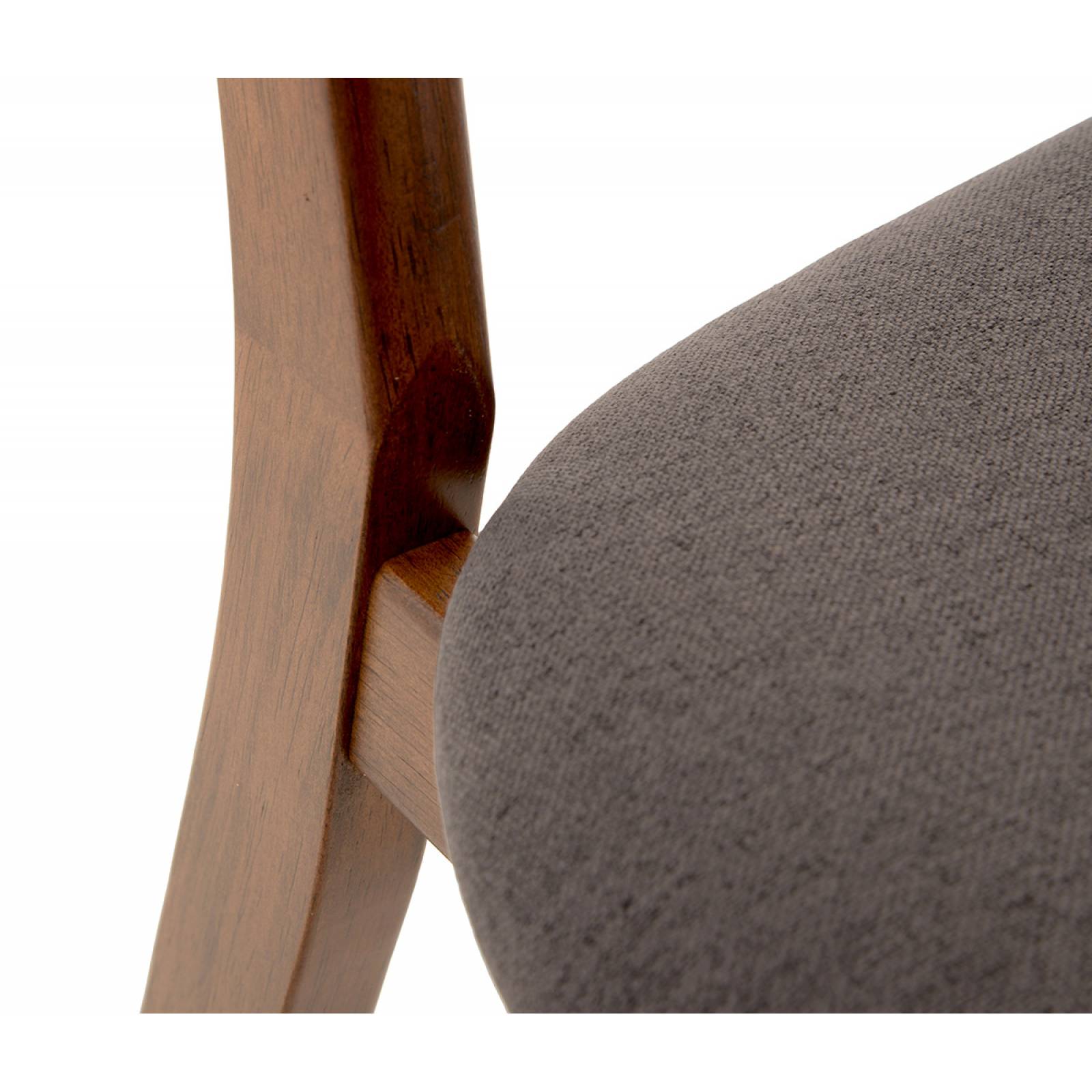 Banco alto Marcela nogal   Gris oscuro