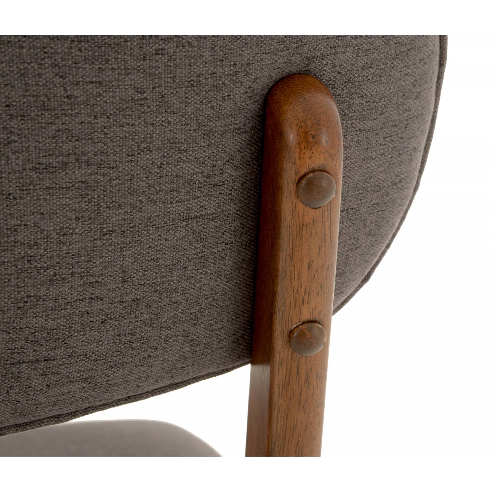 Banco alto Marcela nogal   Gris oscuro