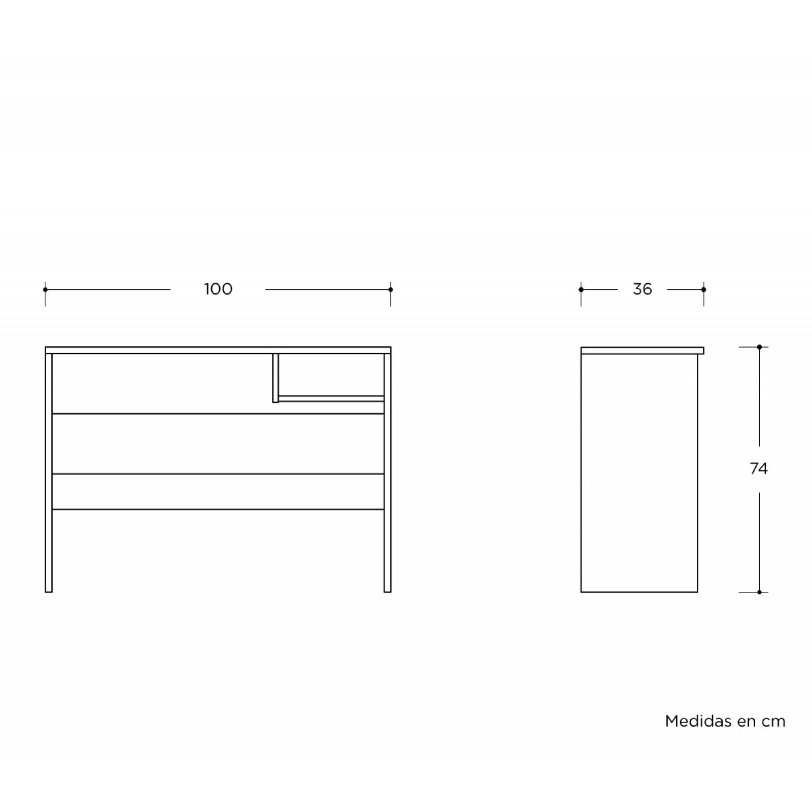 Escritorio Blancx Negro