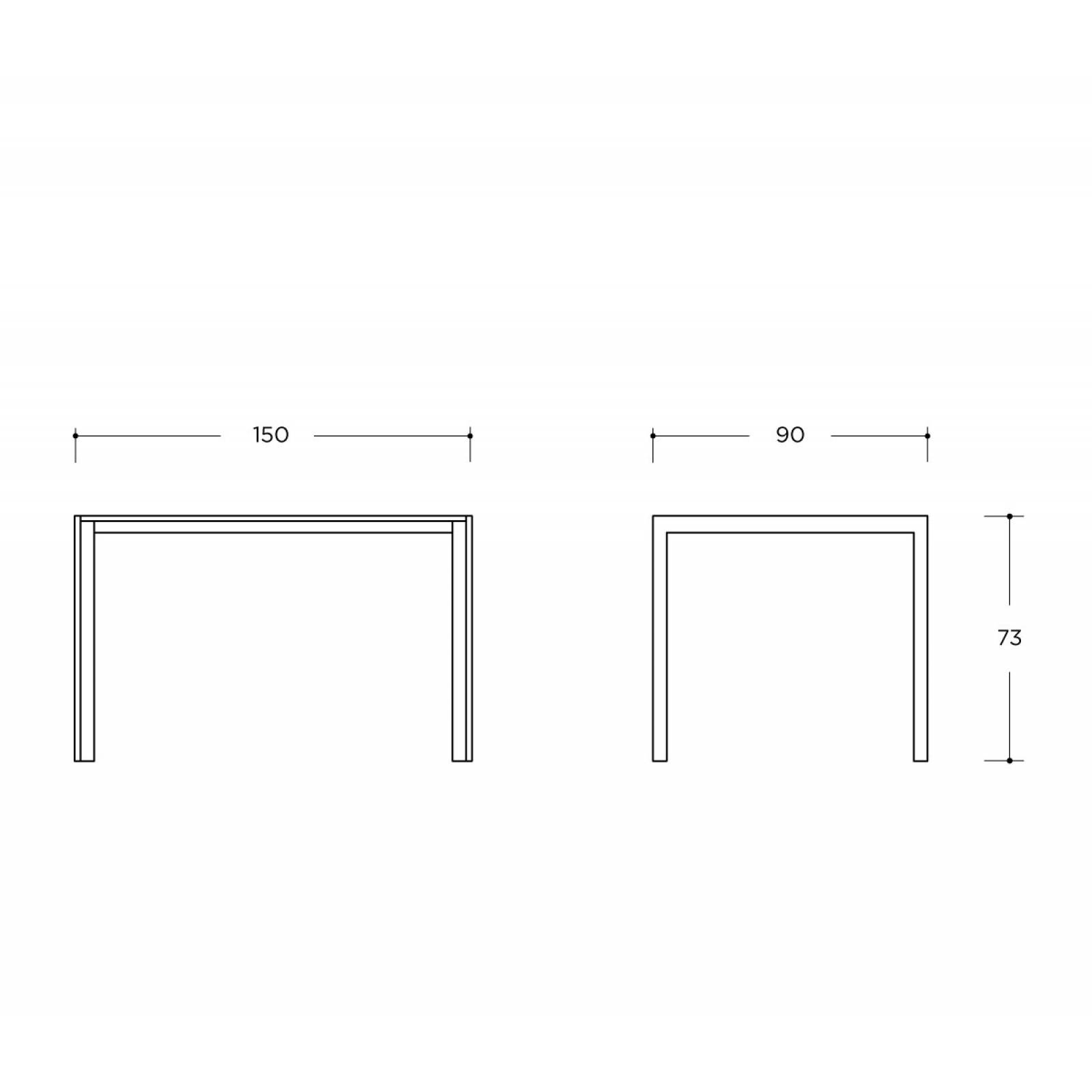 Mesa de comedor Pavia rectangular encino   Blanco
