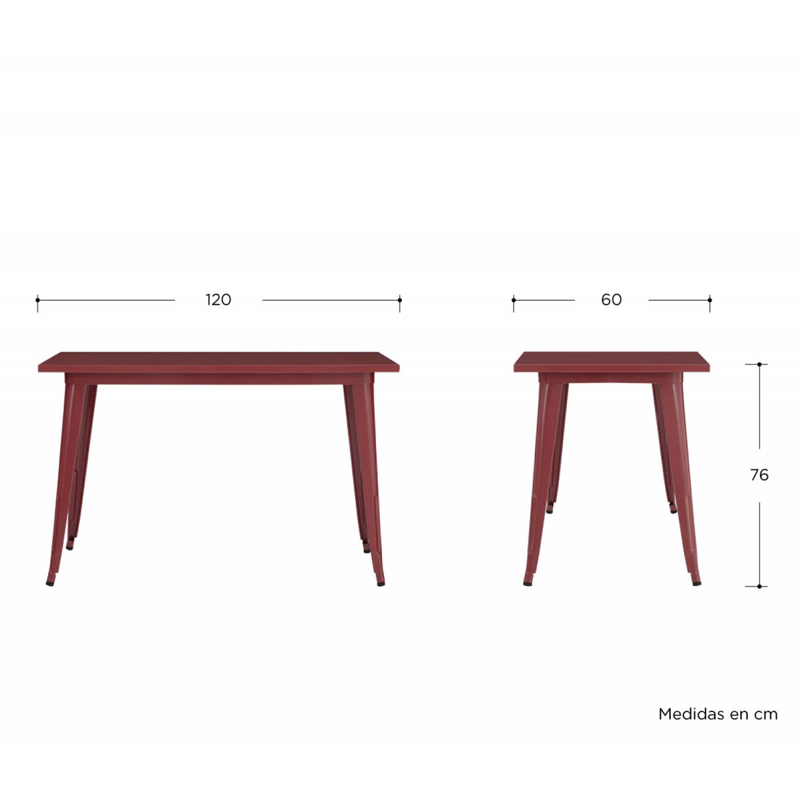 Mesa de comedor Maggie 120 cm   Rojo