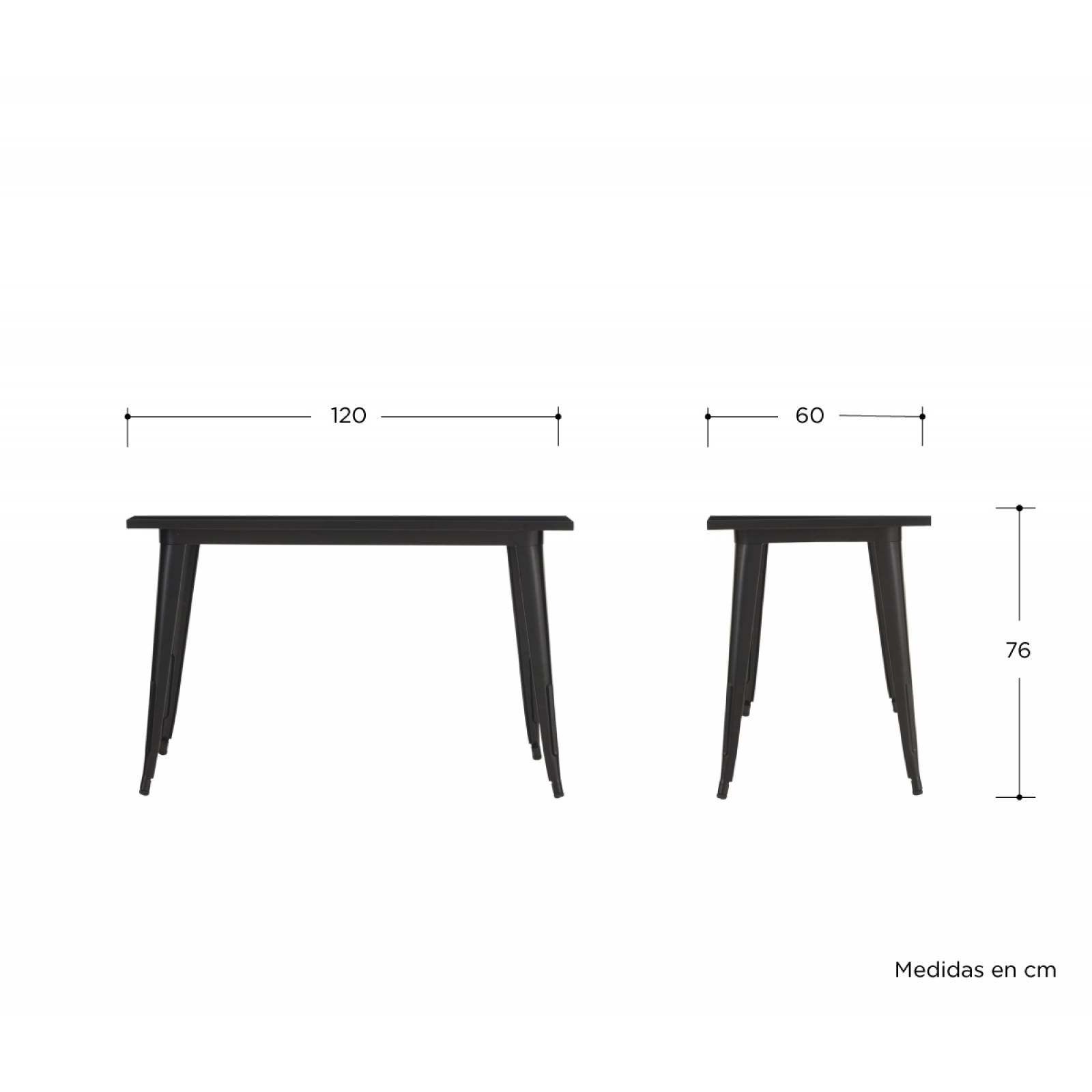 Mesa de comedor Maggie 120 cm Negro