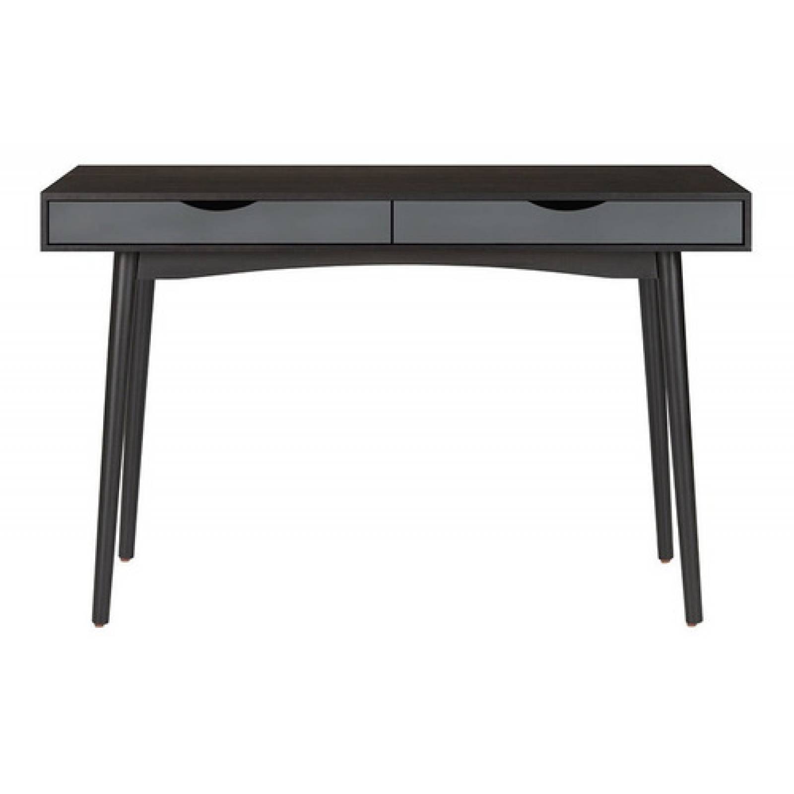 Escritorio Gaia Breton Madera Negra Ejecutivo Moderno Gris