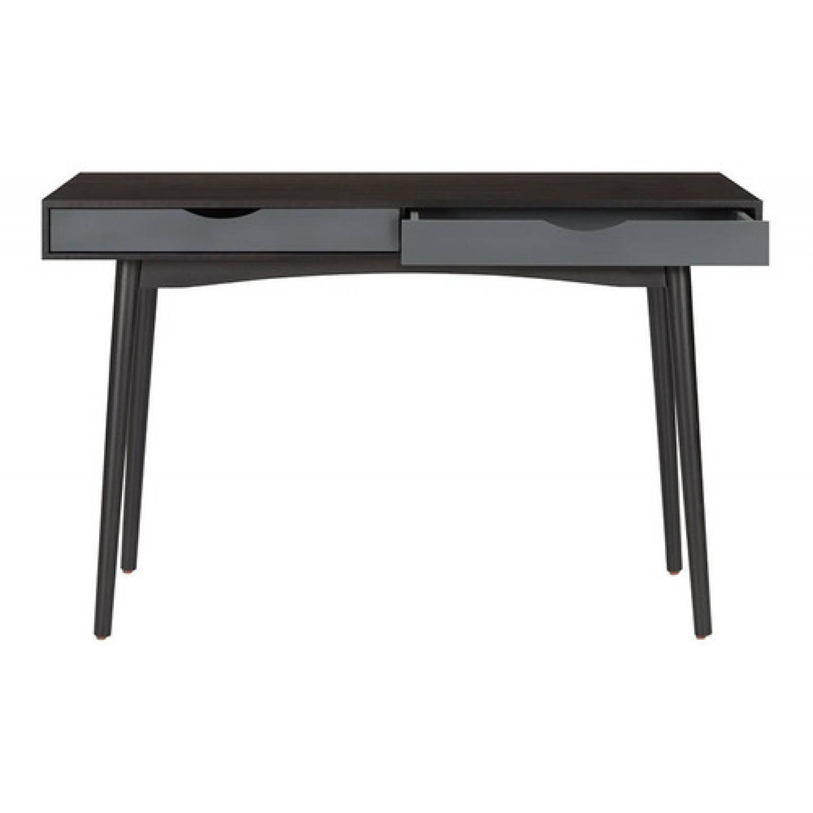 Escritorio Gaia Breton Madera Negra Ejecutivo Moderno Gris