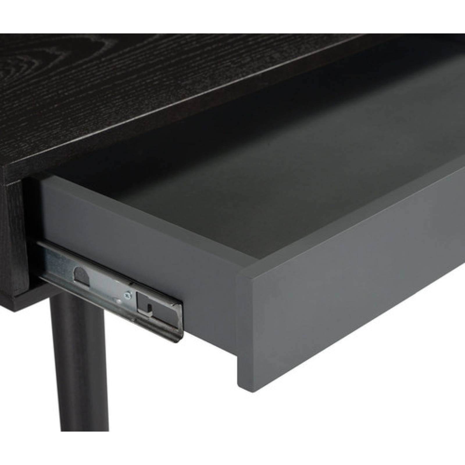 Escritorio Gaia Breton Madera Negra Ejecutivo Moderno Gris