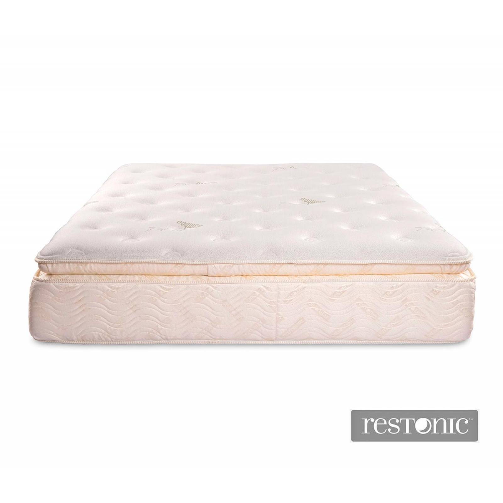 Colchón queen size Bamboo Restonic   Blanco