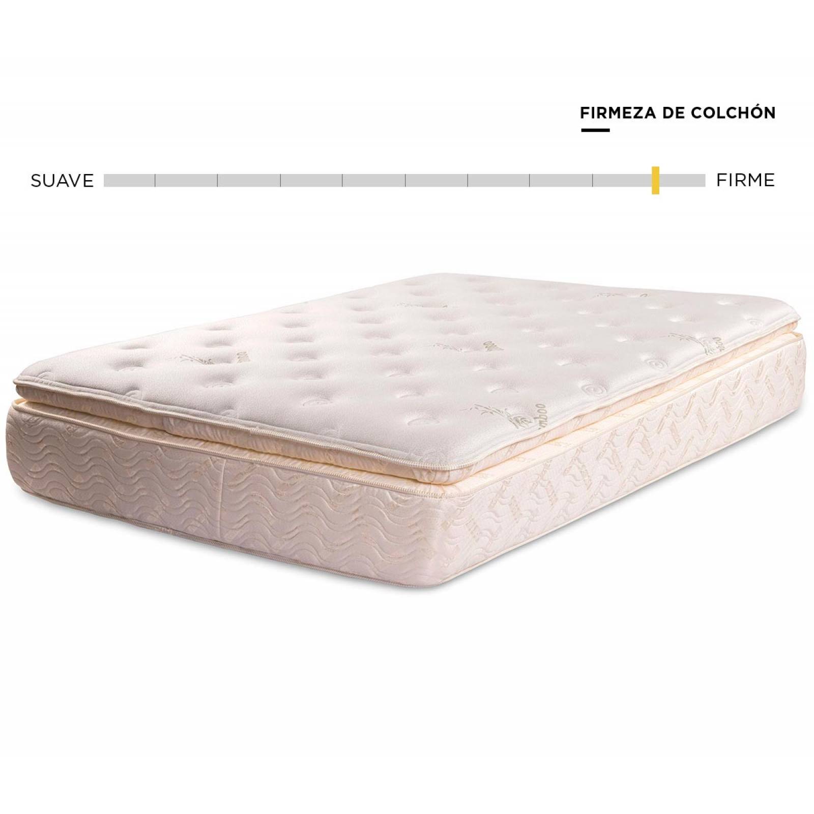 Colchón queen size Bamboo Restonic   Blanco