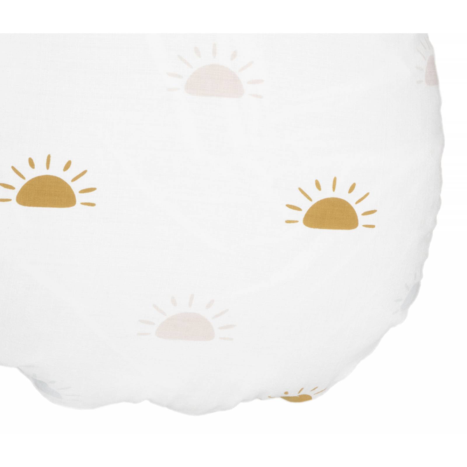 Cojín redondo Boho Solecitos   Mostaza