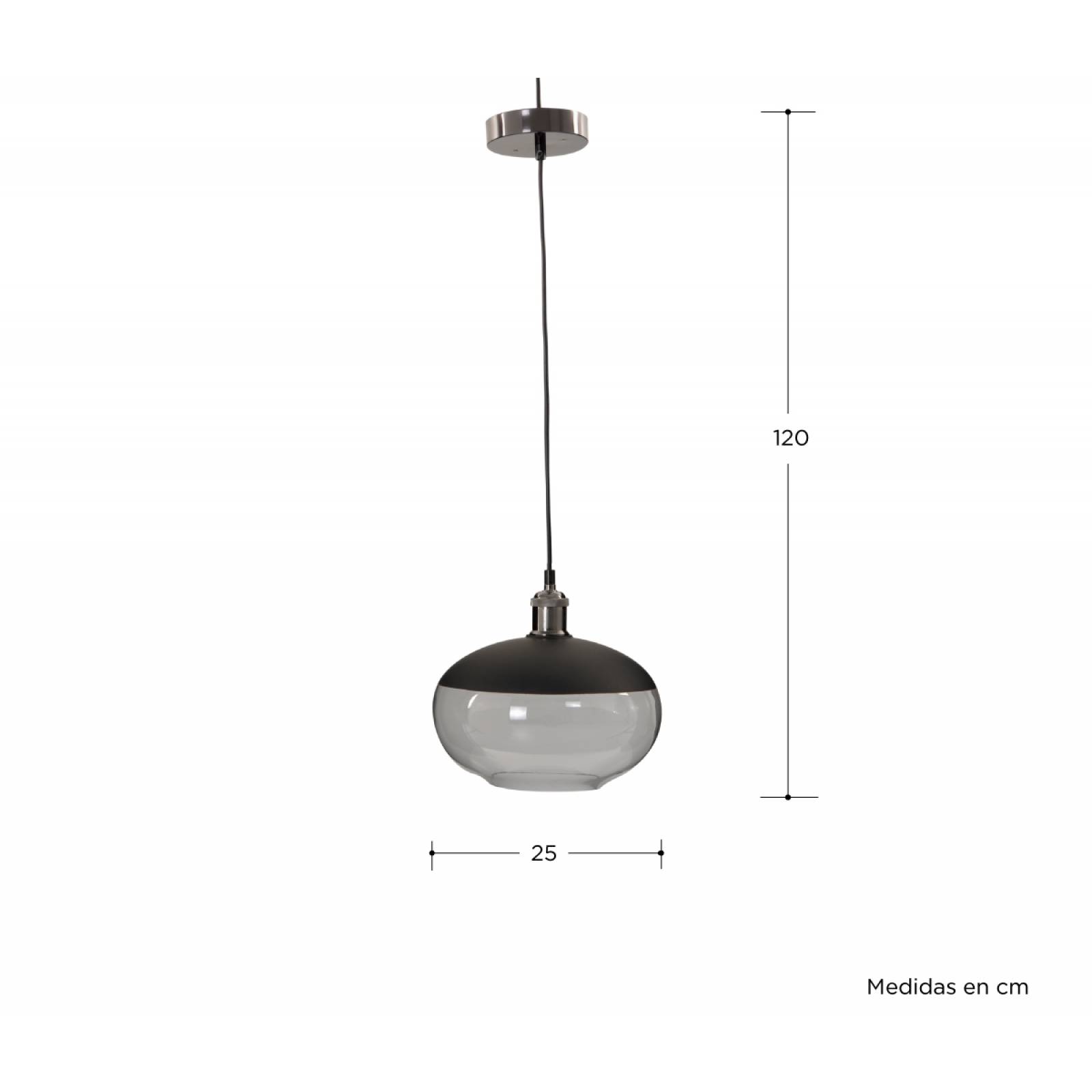 Lámpara de techo chica Napolitano   Transparente