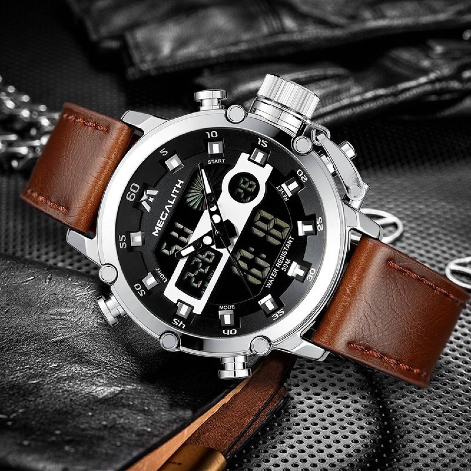 Reloj Hombre Megalith Analogo-digital Moda Luminoso Sil8051m