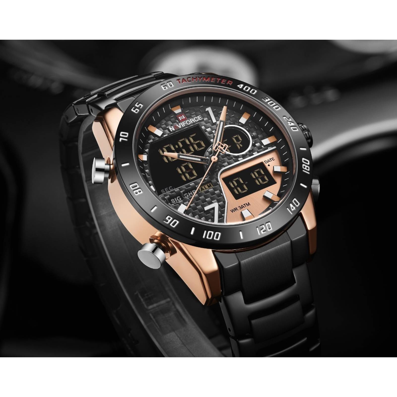 Reloj Hombre Original Militar Digital Naviforce Ng Nf9171