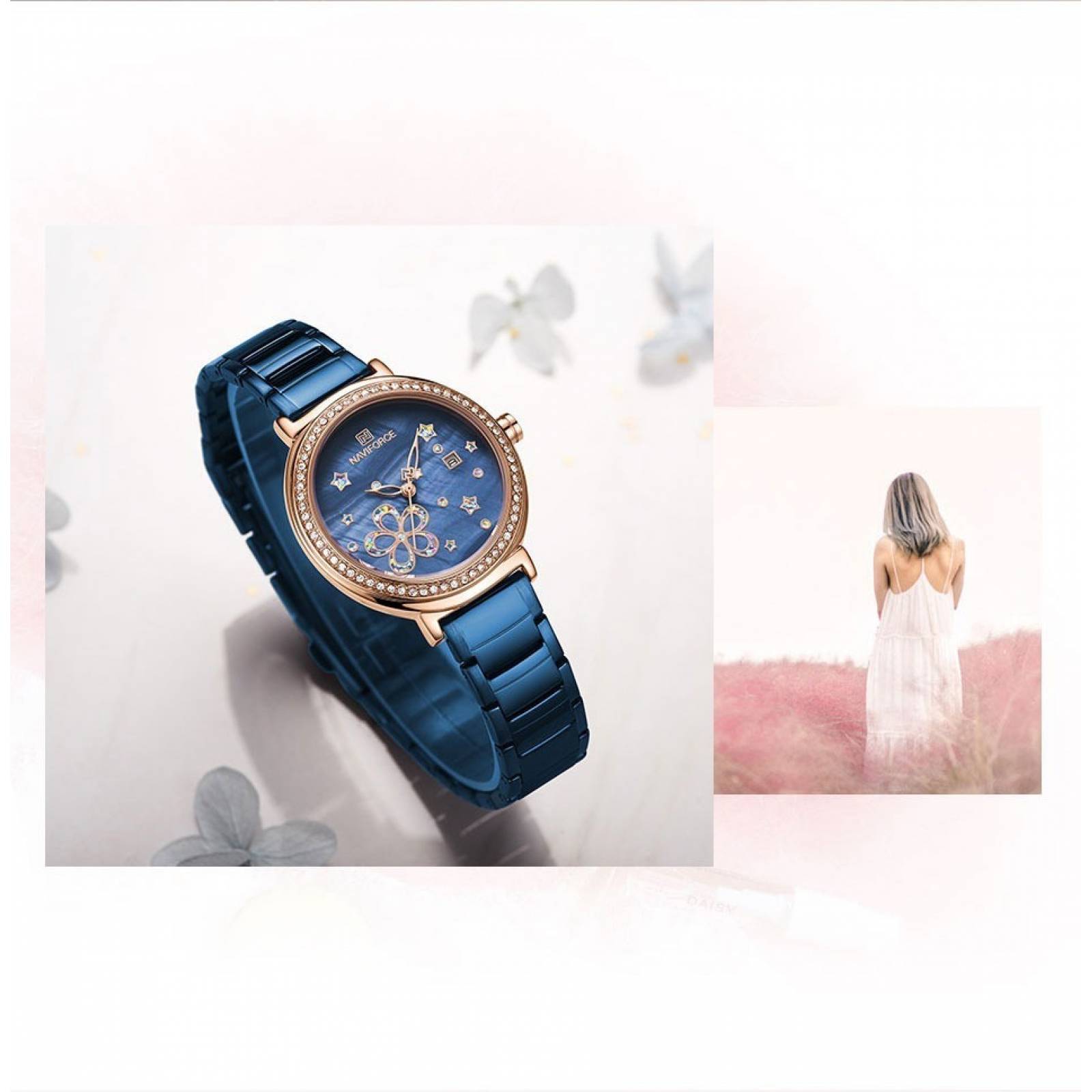 Reloj  Naviforce Original Mujer Dama Acero Elegante 5016az