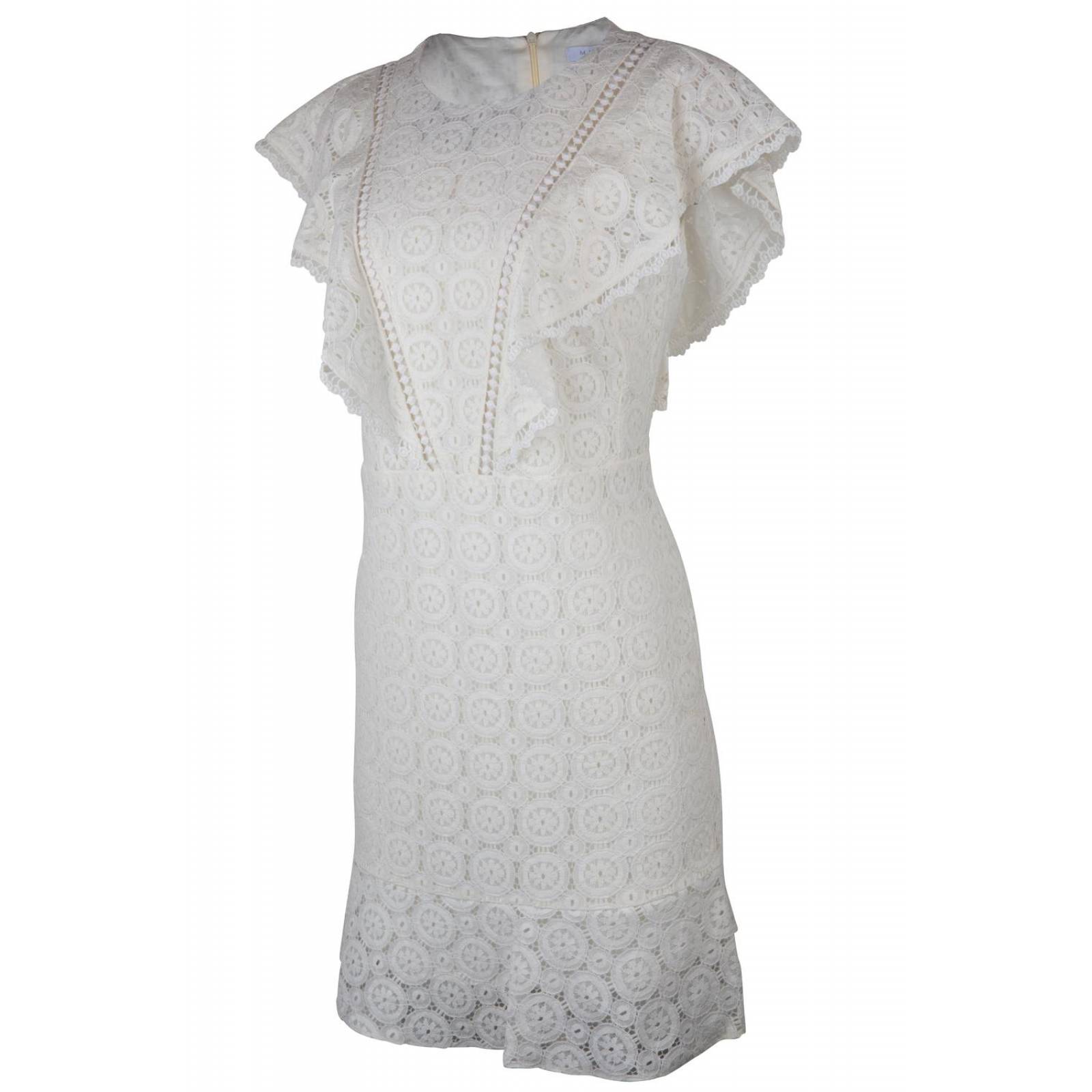 VESTIDO CORTO ESCAROLAS DEL. OLAN RUEDO HU 04 