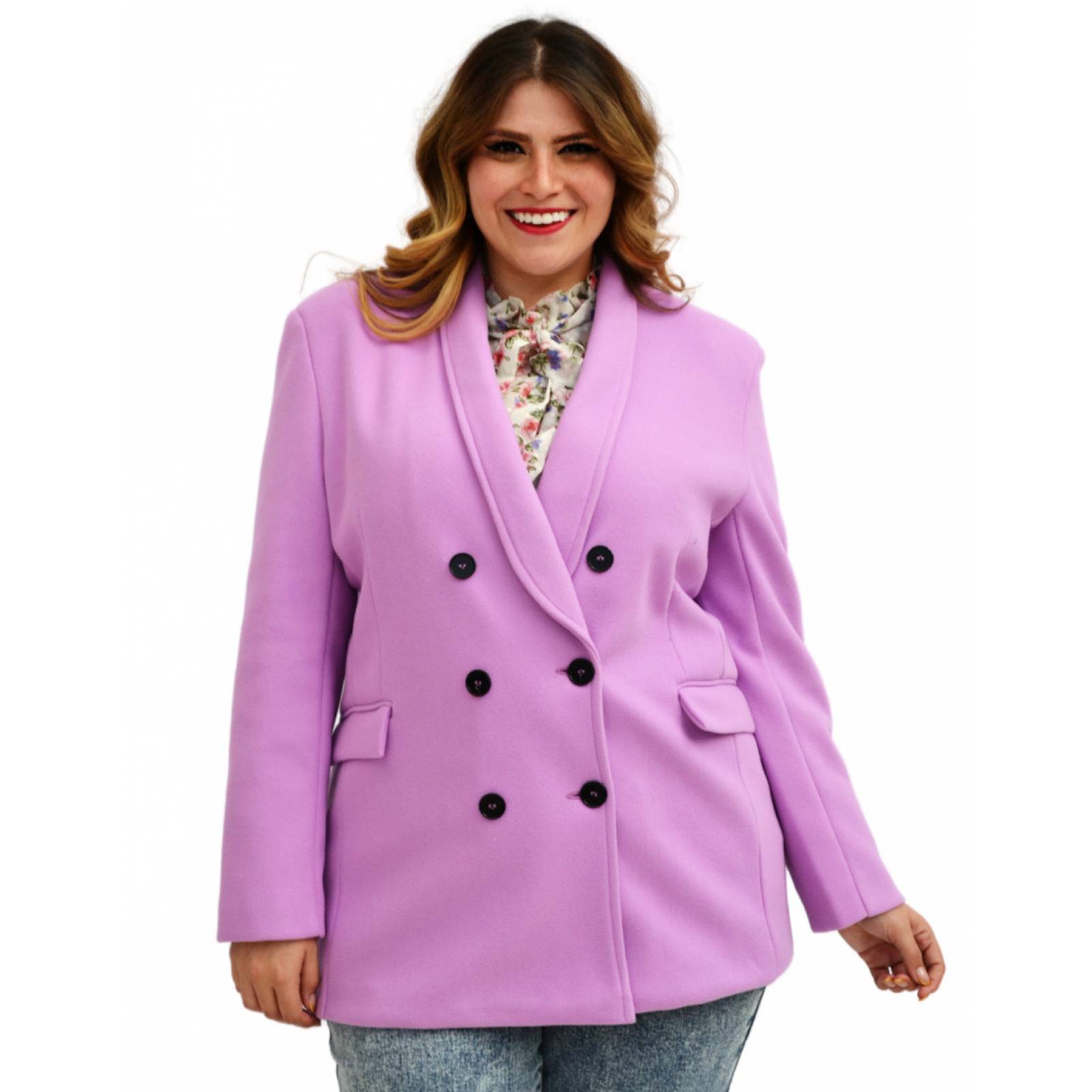 Abrigo clásico Roman Fashion en talla extra para mujer 1810