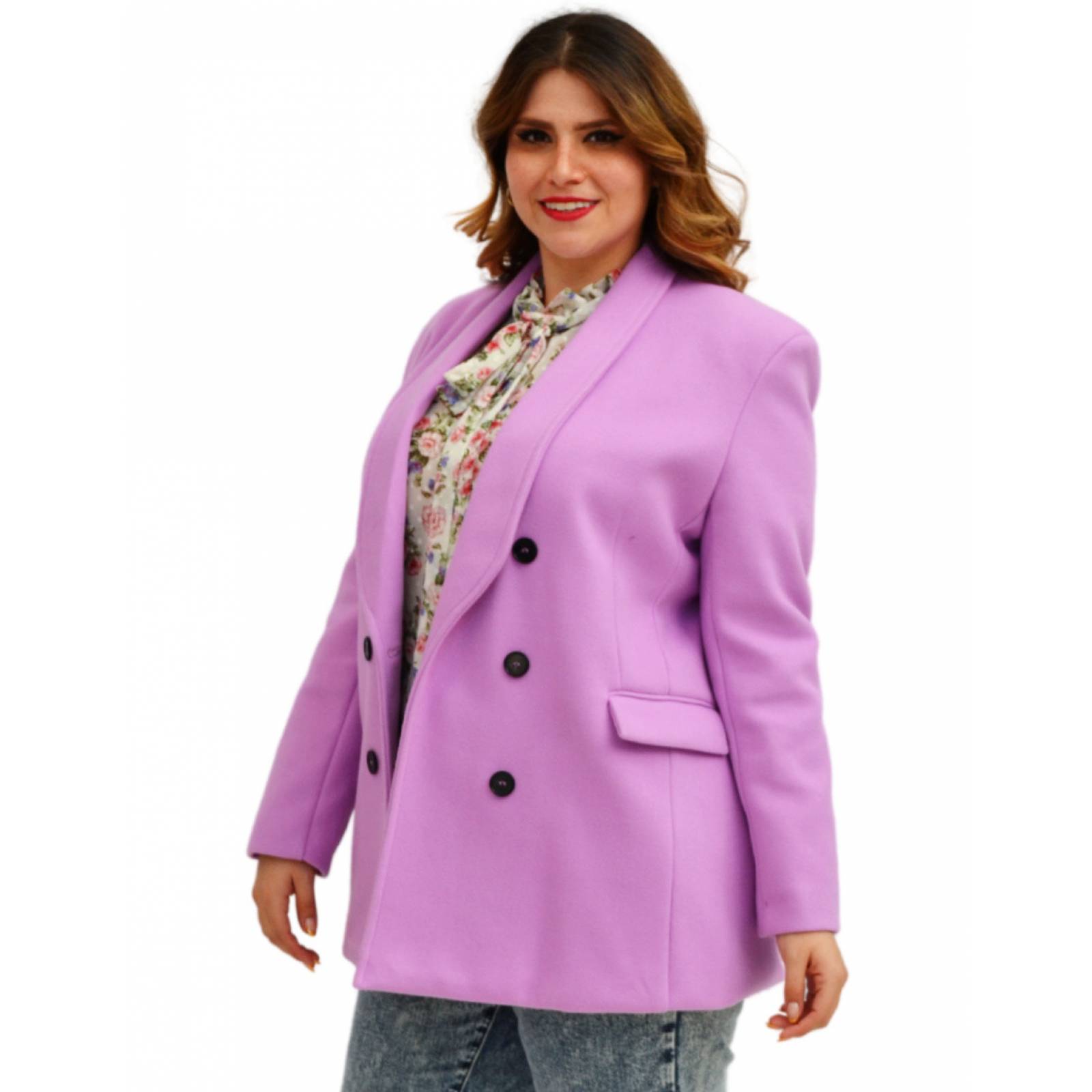 Abrigo clásico Roman Fashion en talla extra para mujer 1810