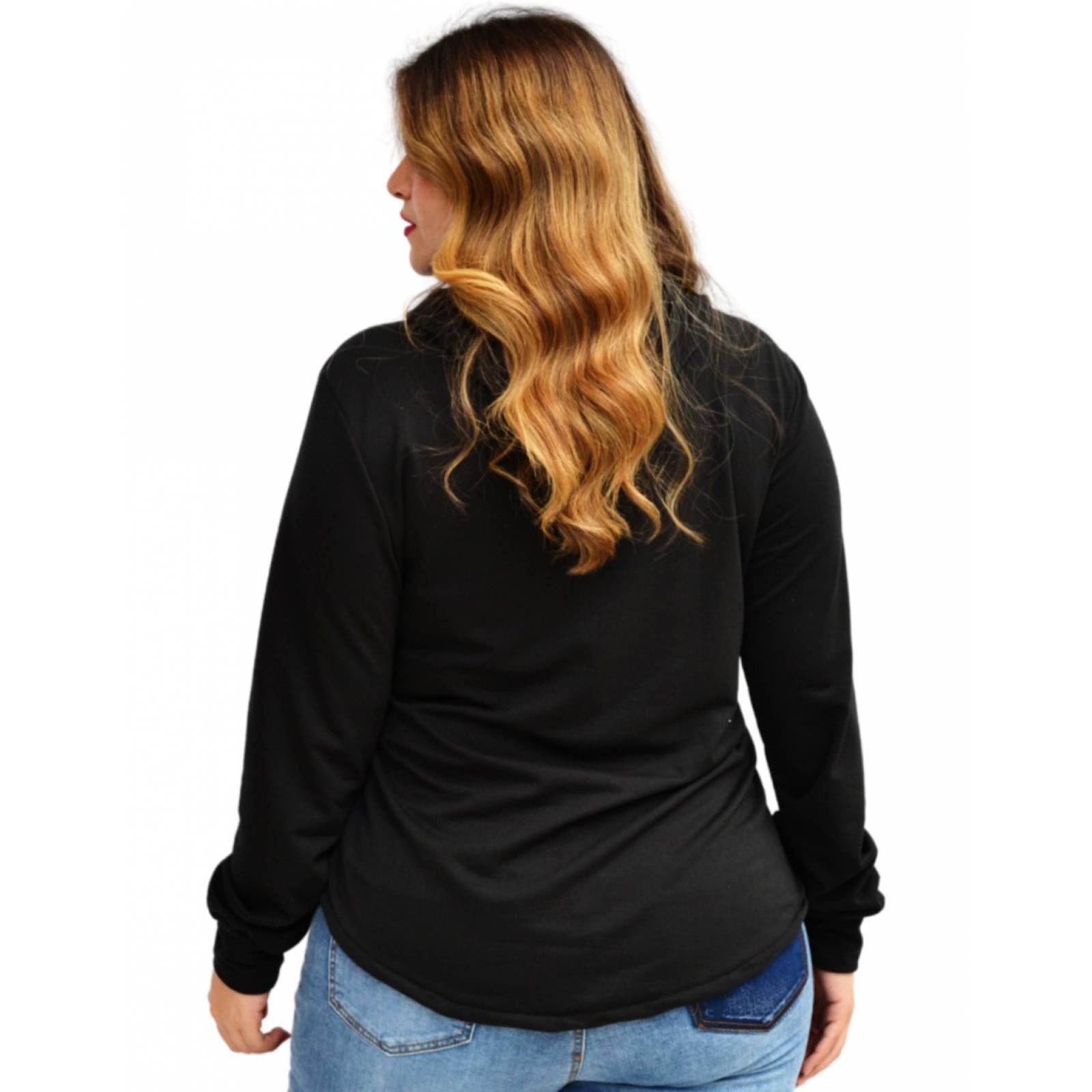 Sudadera Roman Fashion corte asimétrico en talla extra modelo 8027