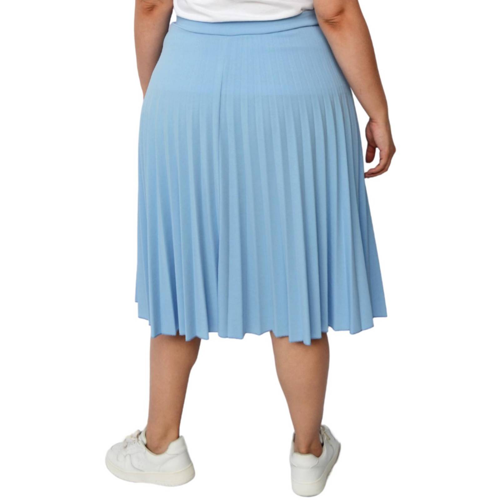 Falda plisada en talla extra, modelo 715 (azul)