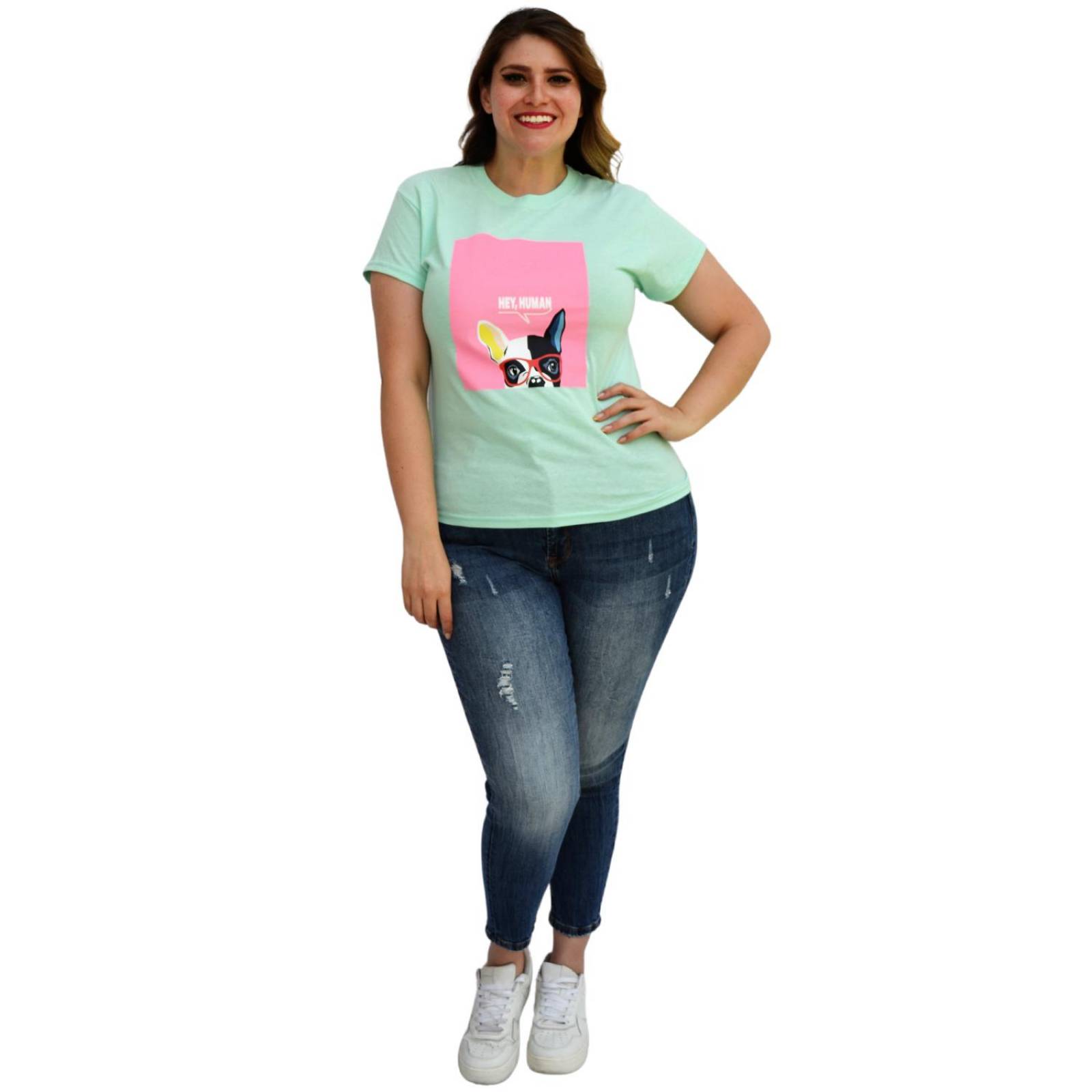 Playera talla extra, modelo 9001-35 (menta) 