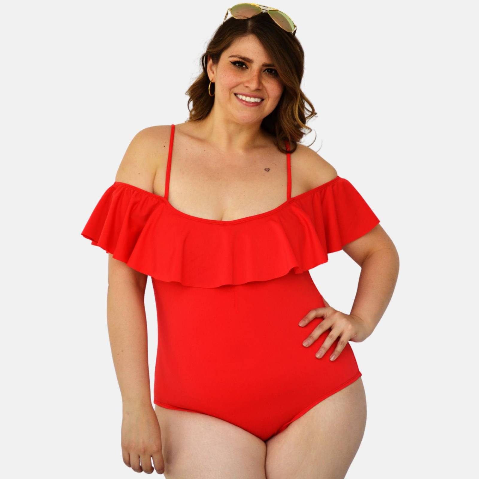 Traje de baño entero rojo hot sale