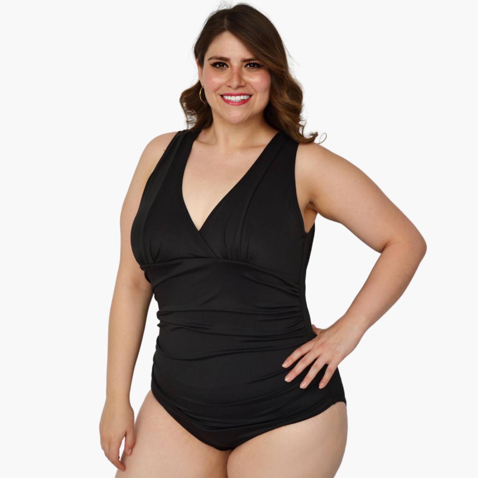 Traje de ba o de 1 pieza talla extra modelo 7509 Negro