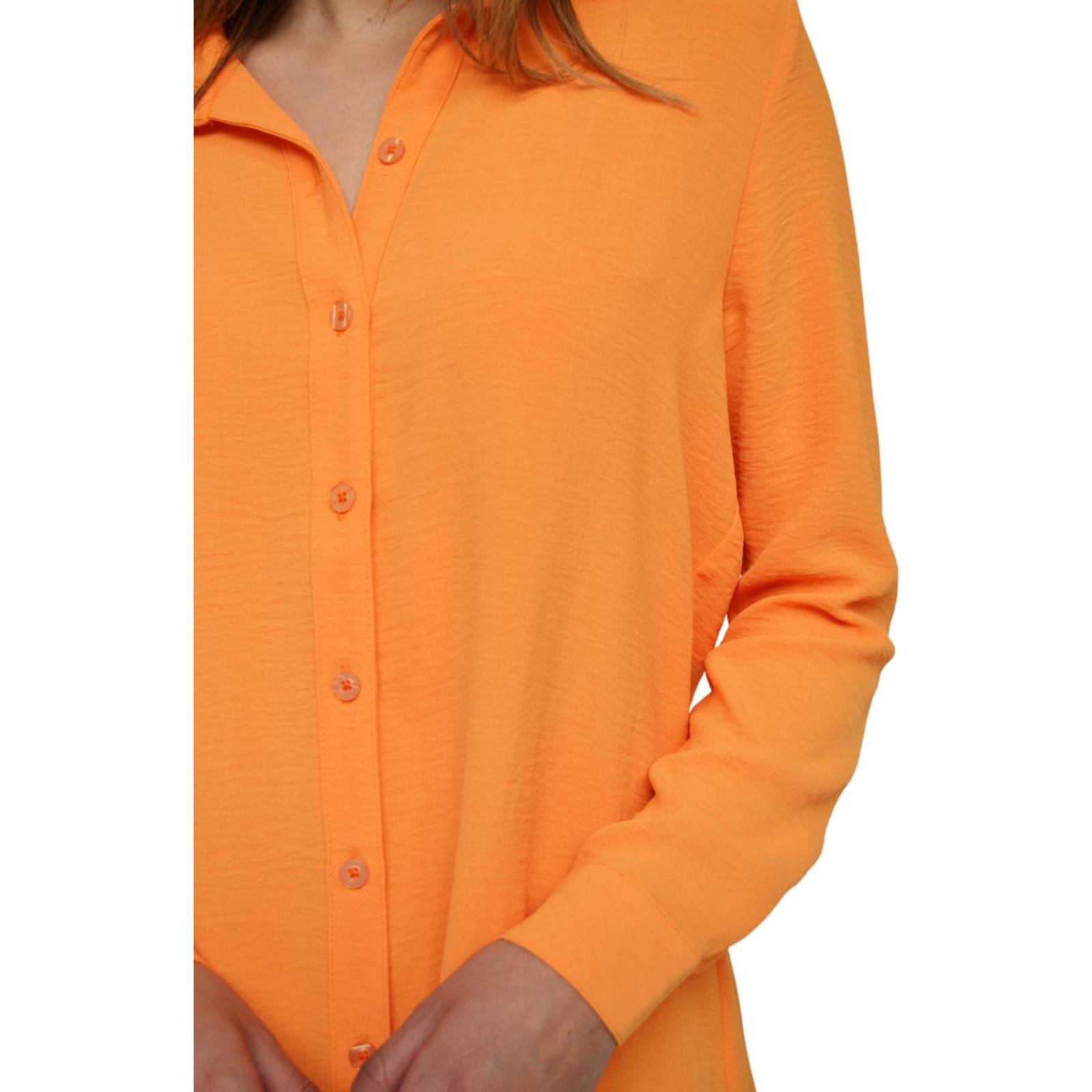 Vestido camisero oversize, modelo 1305 (Naranja) 
