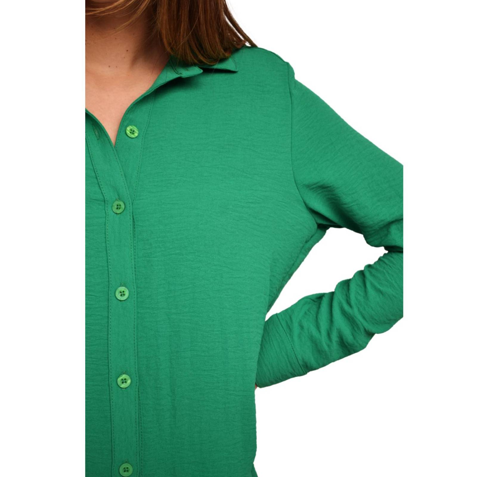 Vestido camisero oversize, modelo 1305 (Verde) 