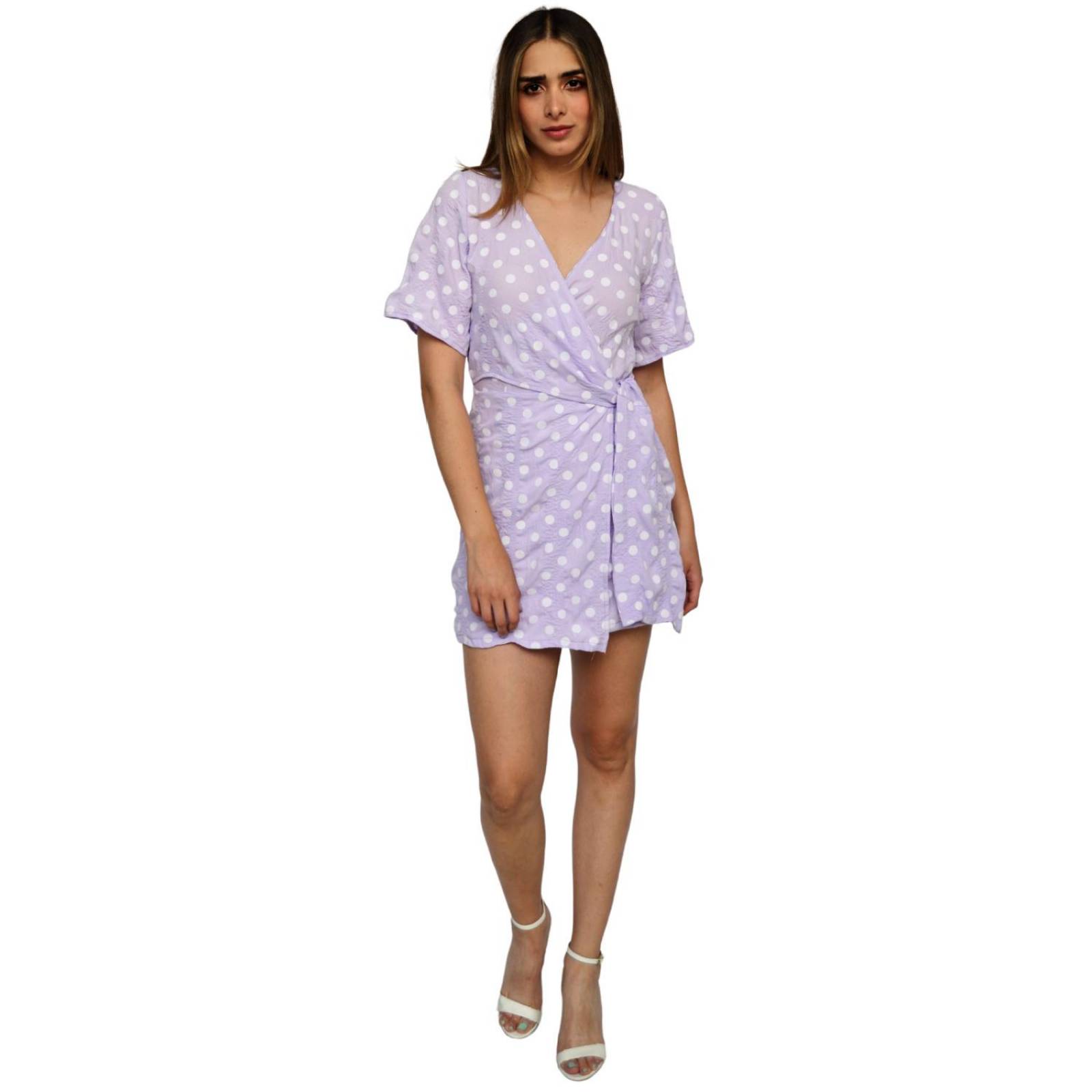 Vestido cruzado, modelo 0557 (Lila) 