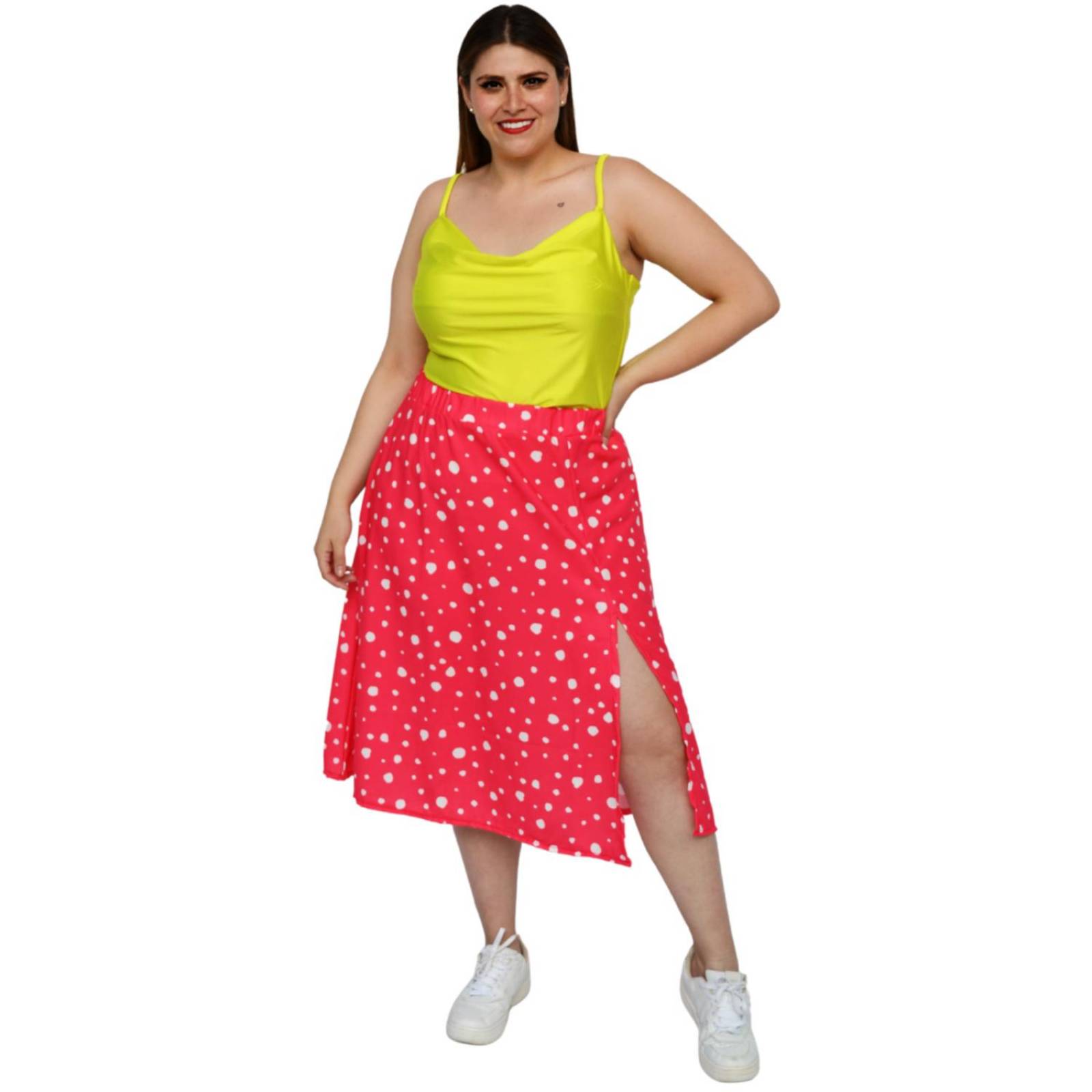 Falda midi talla extra, modelo 7040 (Fiusha)