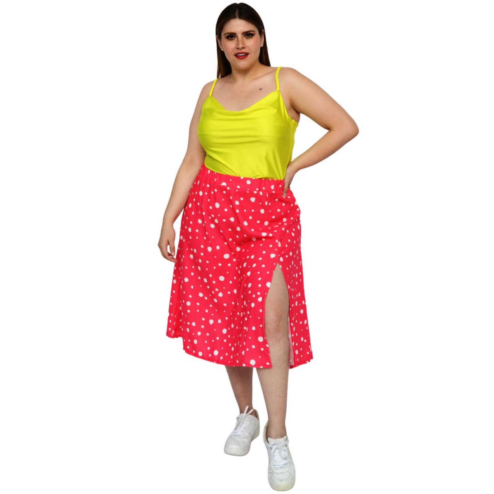 Falda midi talla extra, modelo 7040 (Fiusha)