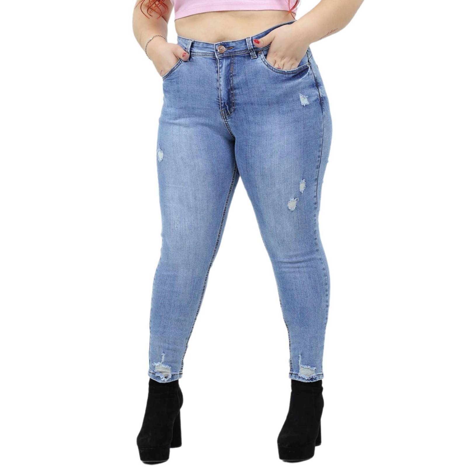 Jeans con destrucciones (talla extra), modelo 1690 
