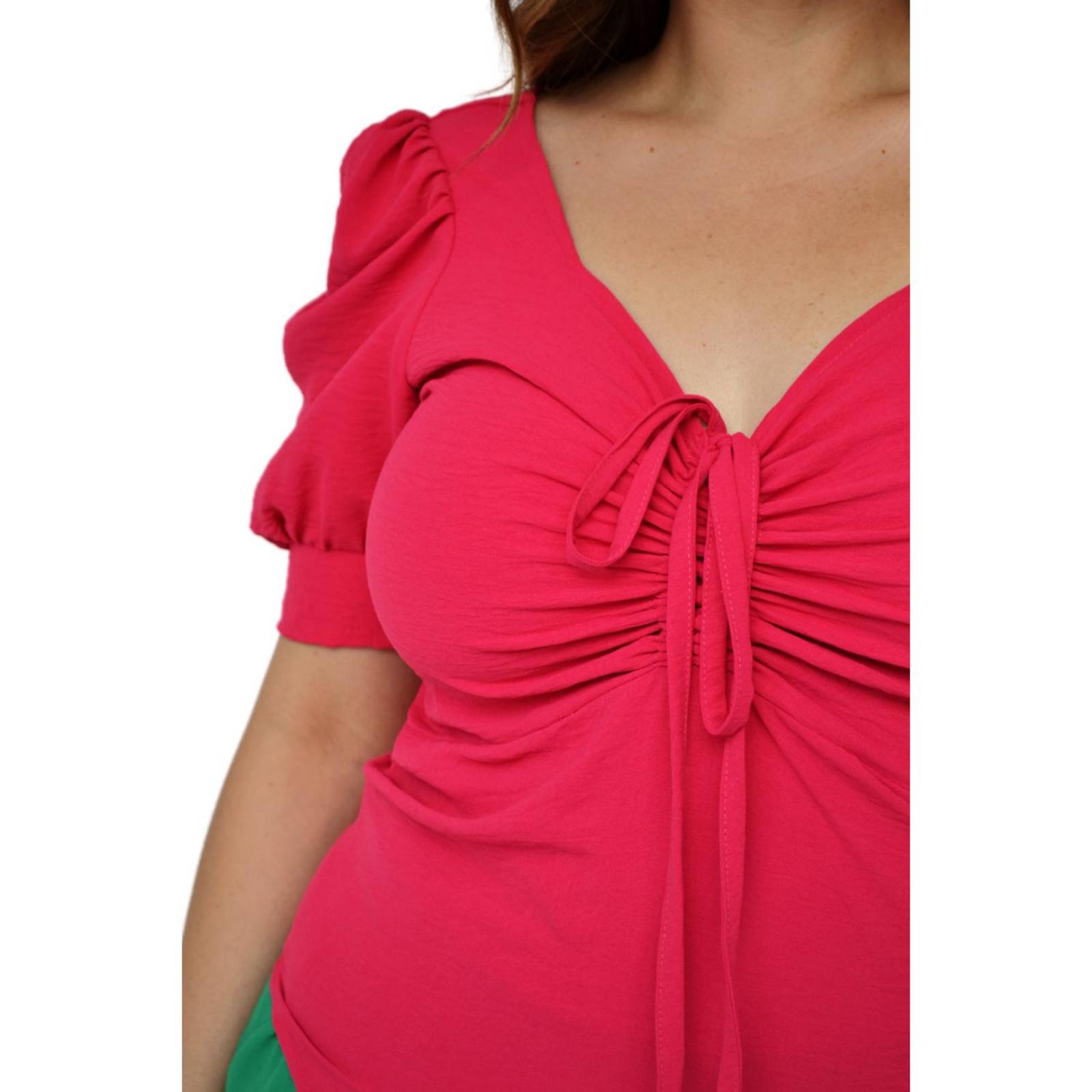 Blusa manga farol talla extra, modelo 0908 (Fiusha) 